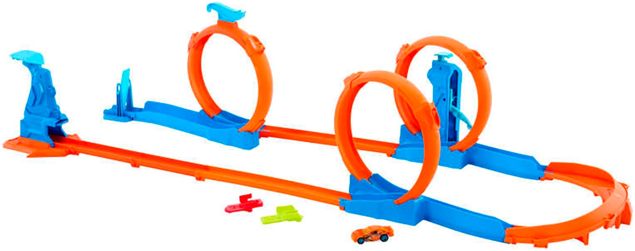 Hot Wheels Autorennbahn »Track Creator Dreifacher Looping«, inkl. 1 Spielzeugauto
