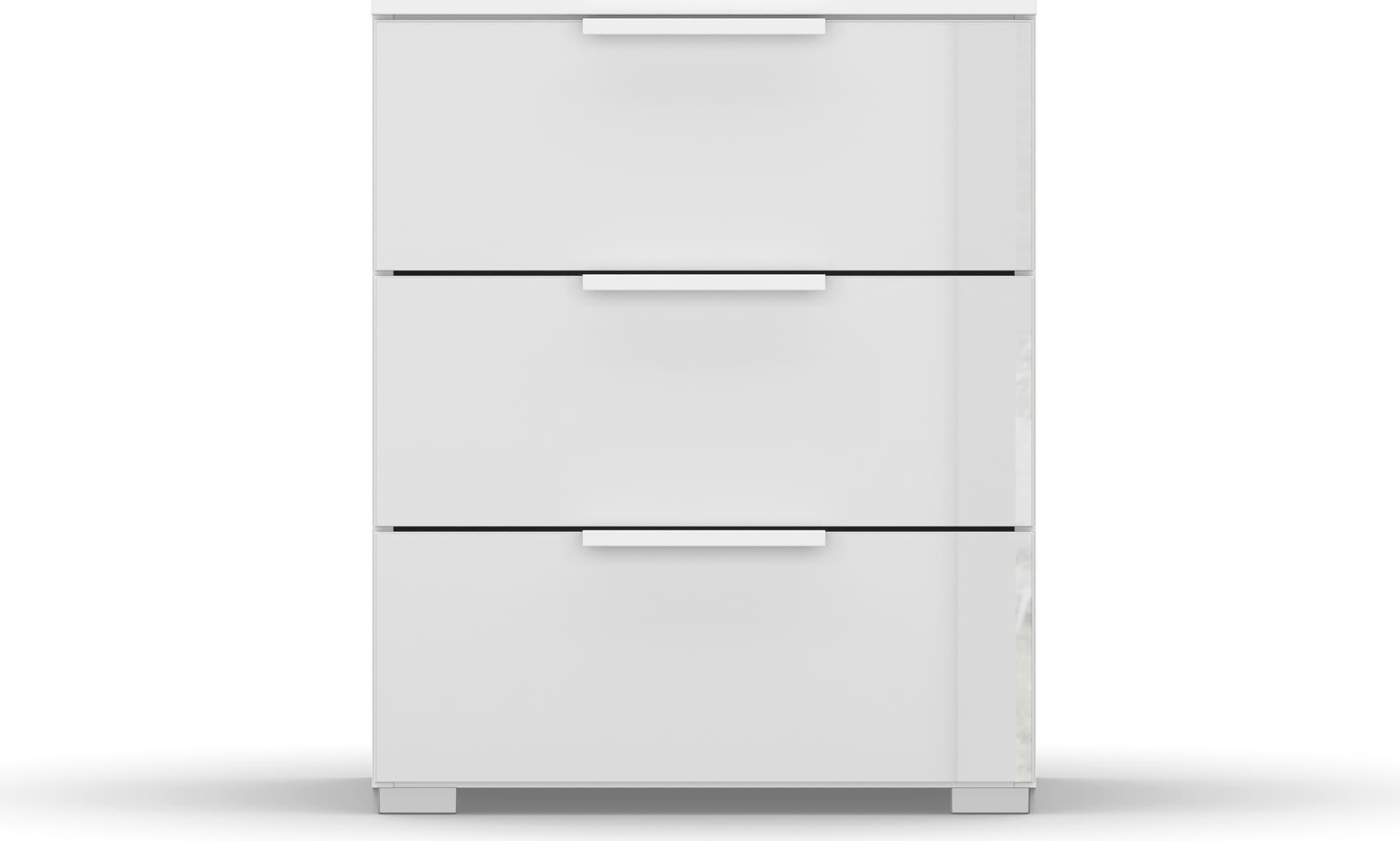 rauch Nachtkommode »Skat Meridian« mit 3 Schubladen mit Glasfront in elegantem Design