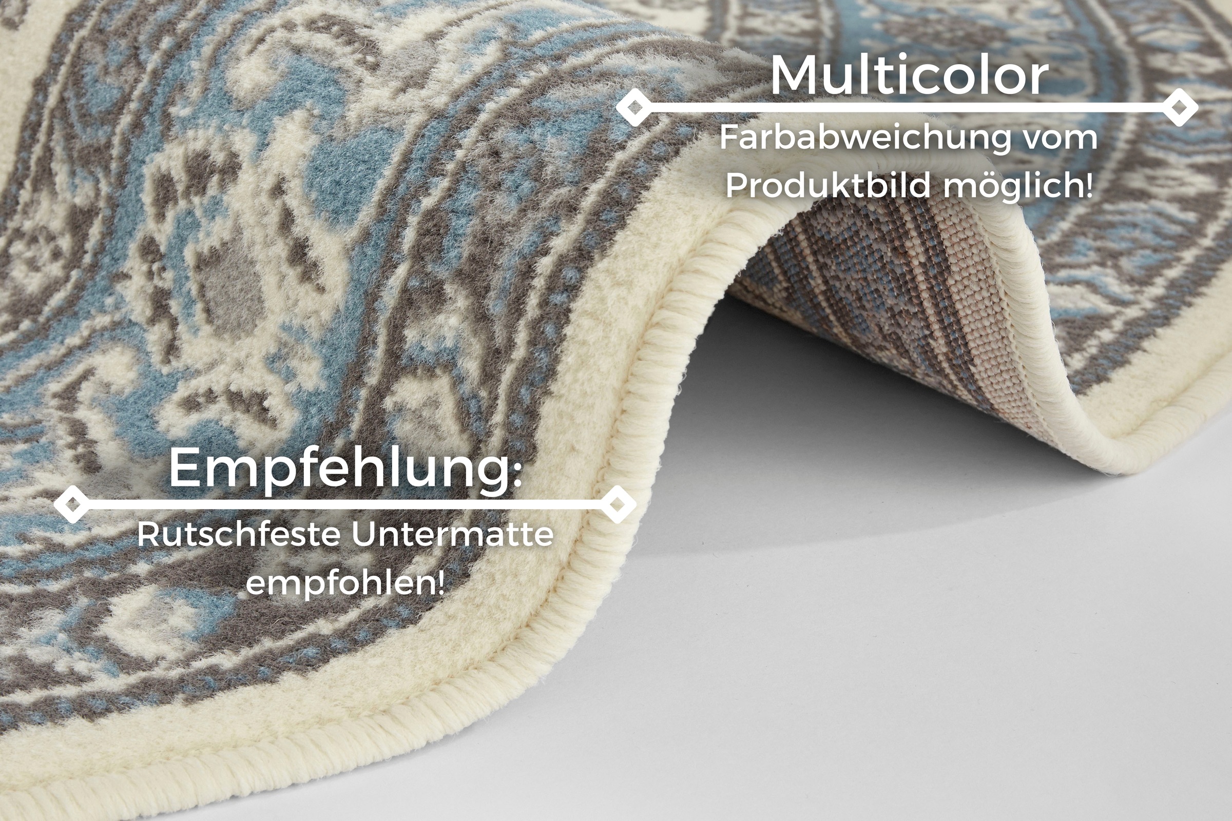 NOURISTAN Teppich »Parun Täbriz«, rund, 9 mm Höhe, Kurzflor, Orient, Teppich, Vintage, Esszimmer, Wohnzimmer, Flur