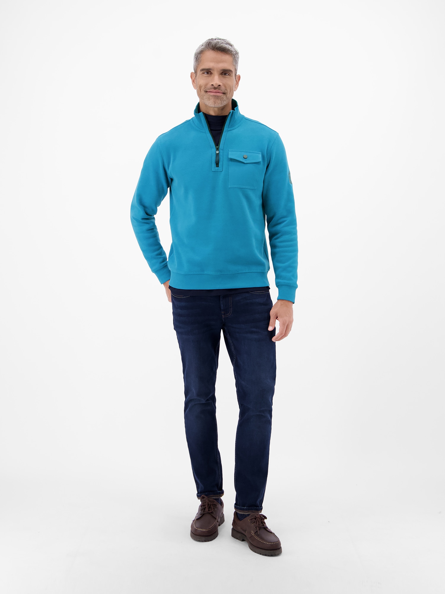 LERROS Sweatshirt »Herren Troyer, stylisch-legér«
