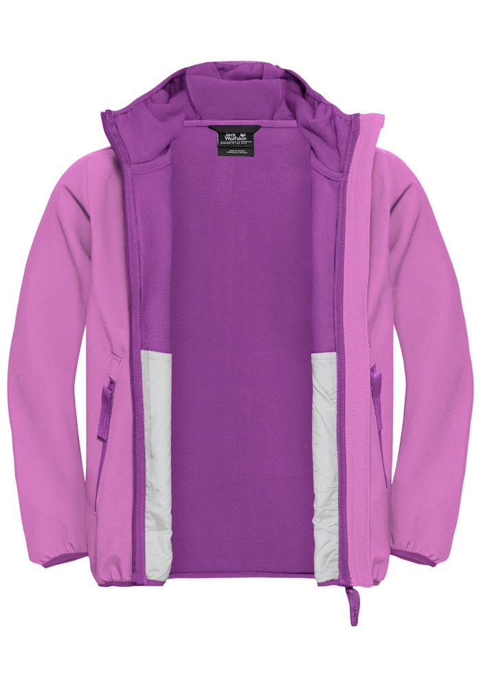 Jack Wolfskin Softshelljacke »FOURWINDS JACKET KIDS« mit Kapuze