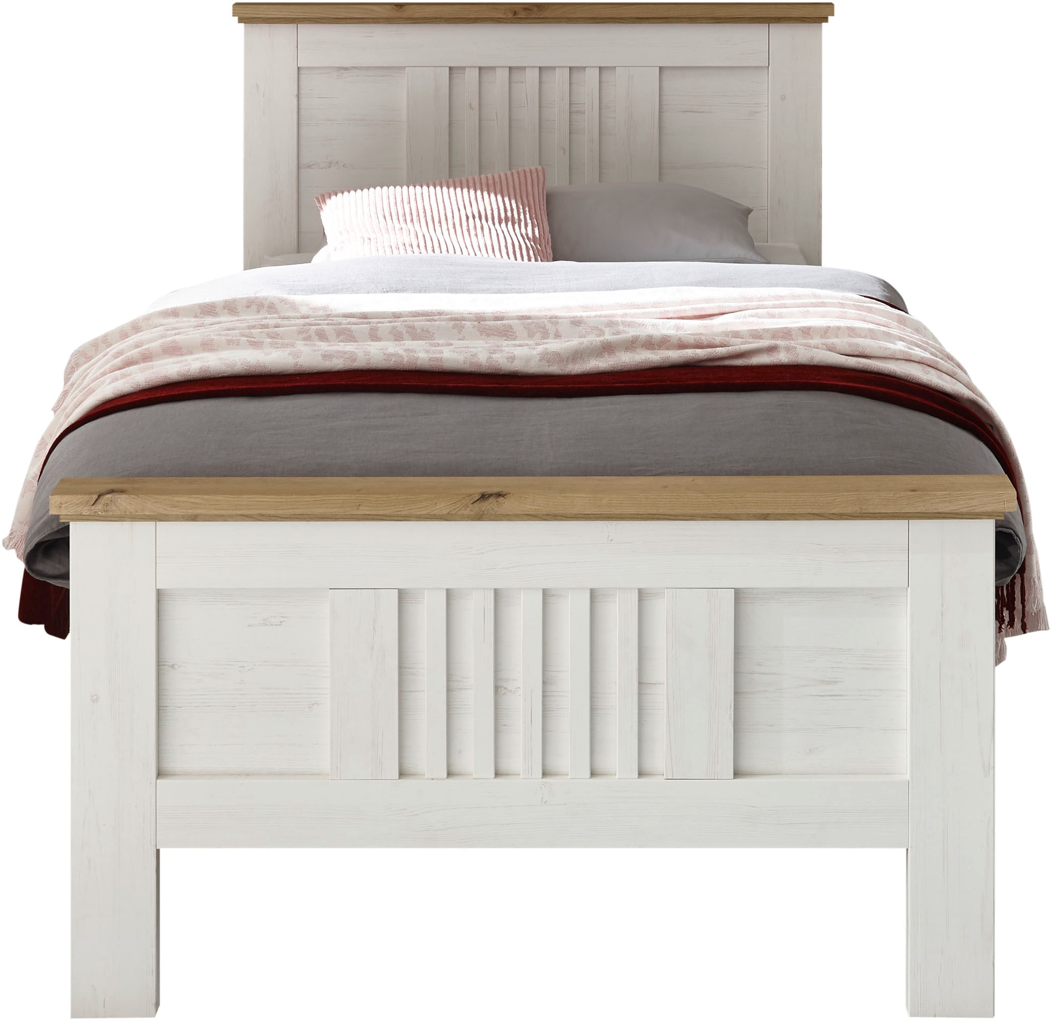 Schlafkontor Bettgestell »Trient« Landhaustil, Bett wahlweise in 2 Größen