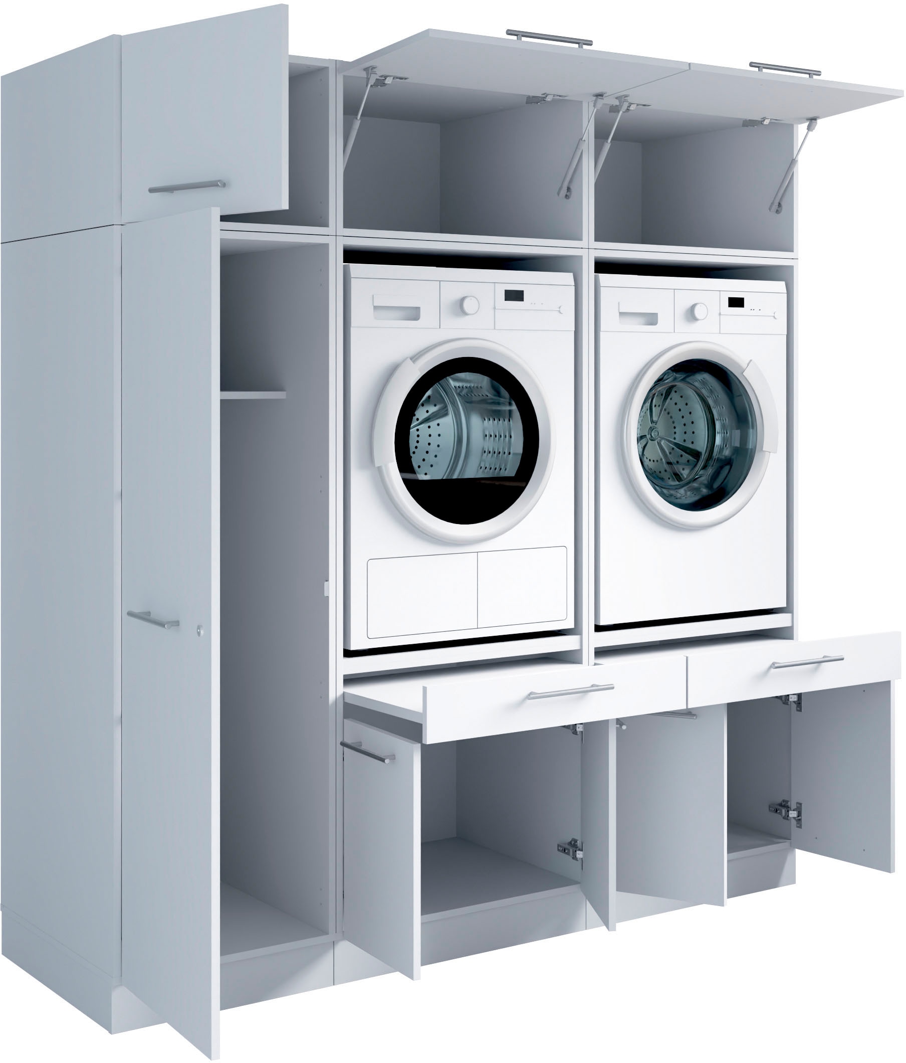 Laundreezy Mehrzweckschrank-Set »Laundreezy, 6-tlg. Mehrzweckschrank-Set B/H/T 186/200/68 cm« 6 Stk. tlg.