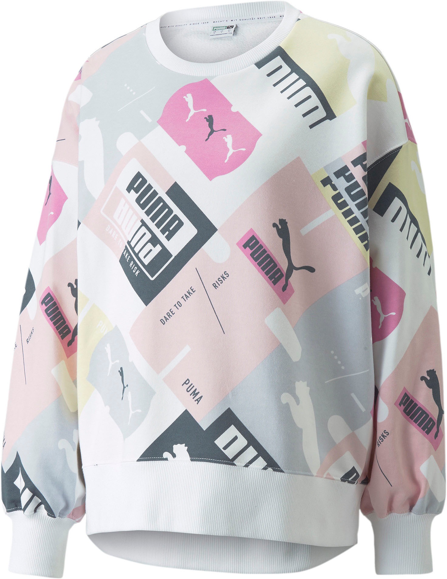 PUMA Sweatshirt »Brand Love Oversized AOP Crew TR«