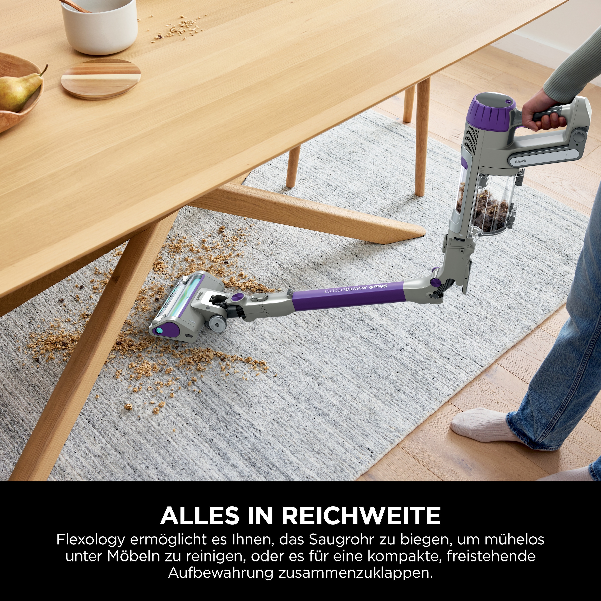 Shark Akku-Stielstaubsauger »Shark PowerDetect kabelloser Staubsauger IP1251EUT«, für Tierhaare