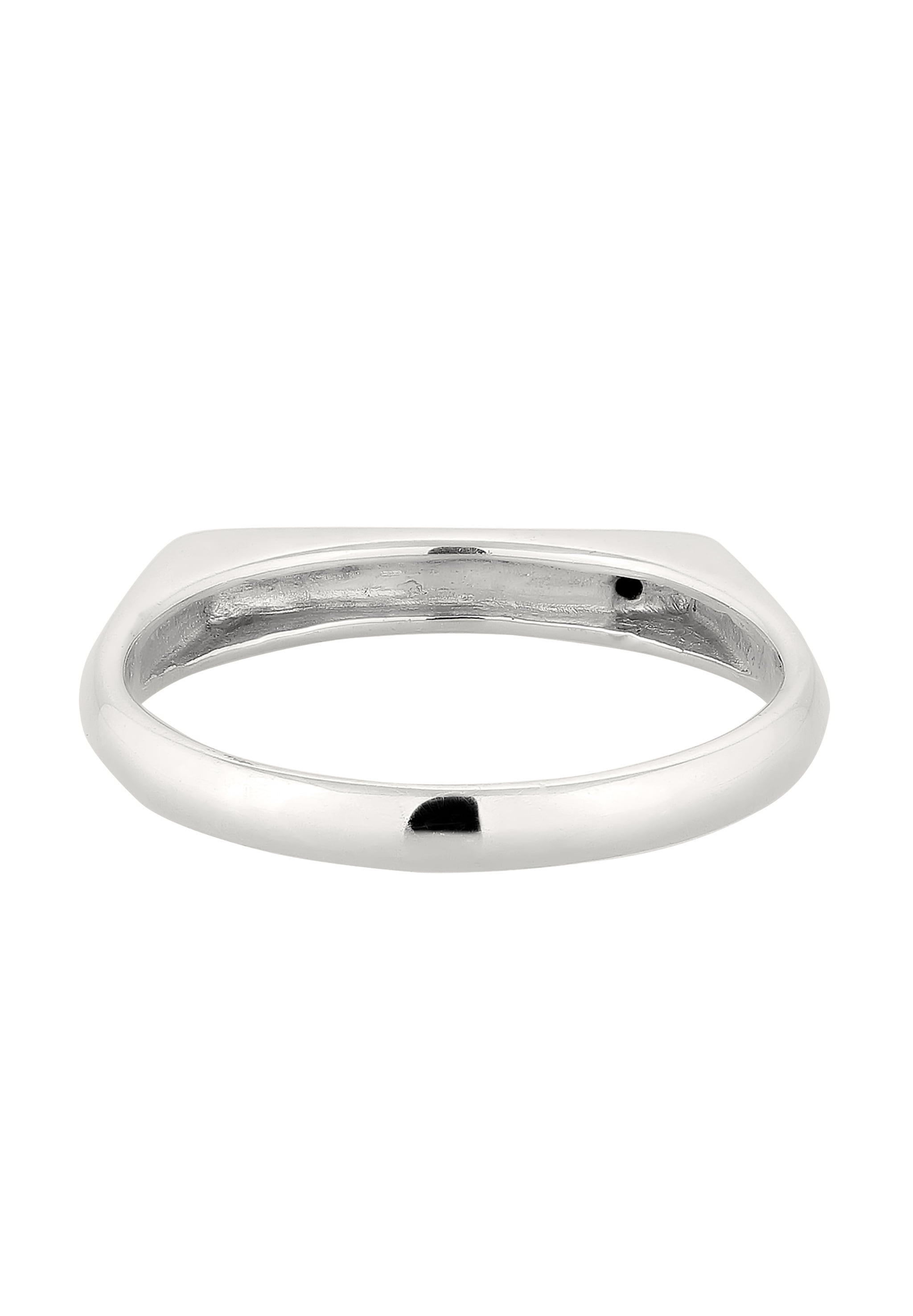 Kuzzoi Siegelring »Ring Siegelring Zirkonia Schwarz 925 Sterling Silber«