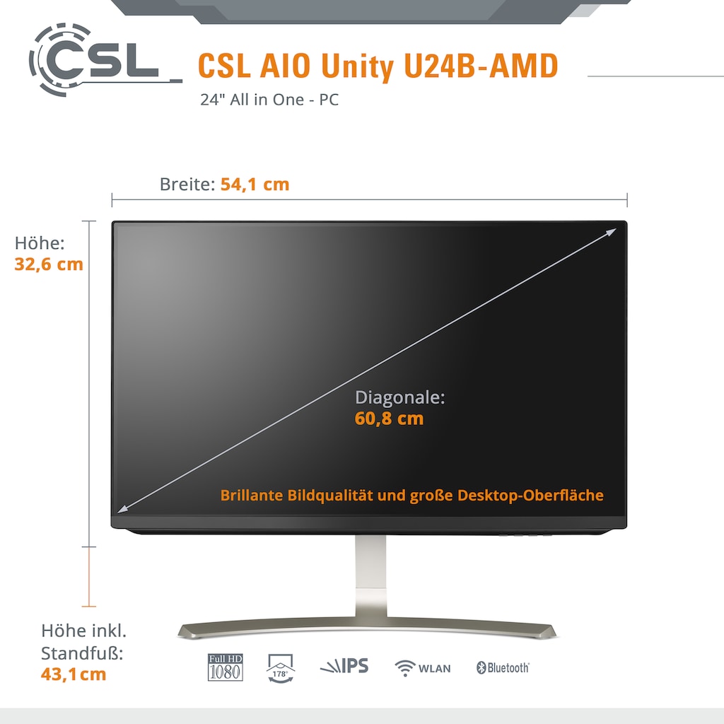 CSL All-in-One PC »Unity U24B-AMD«