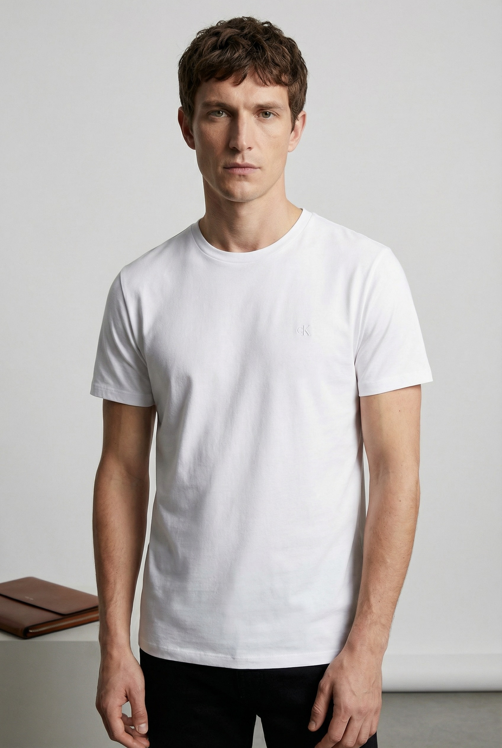 Calvin Klein T-Shirt »2 Pack SS STRETCH COTTON SLIM TEE« Packung, 2 Rundhalsausschnitt, slim fit