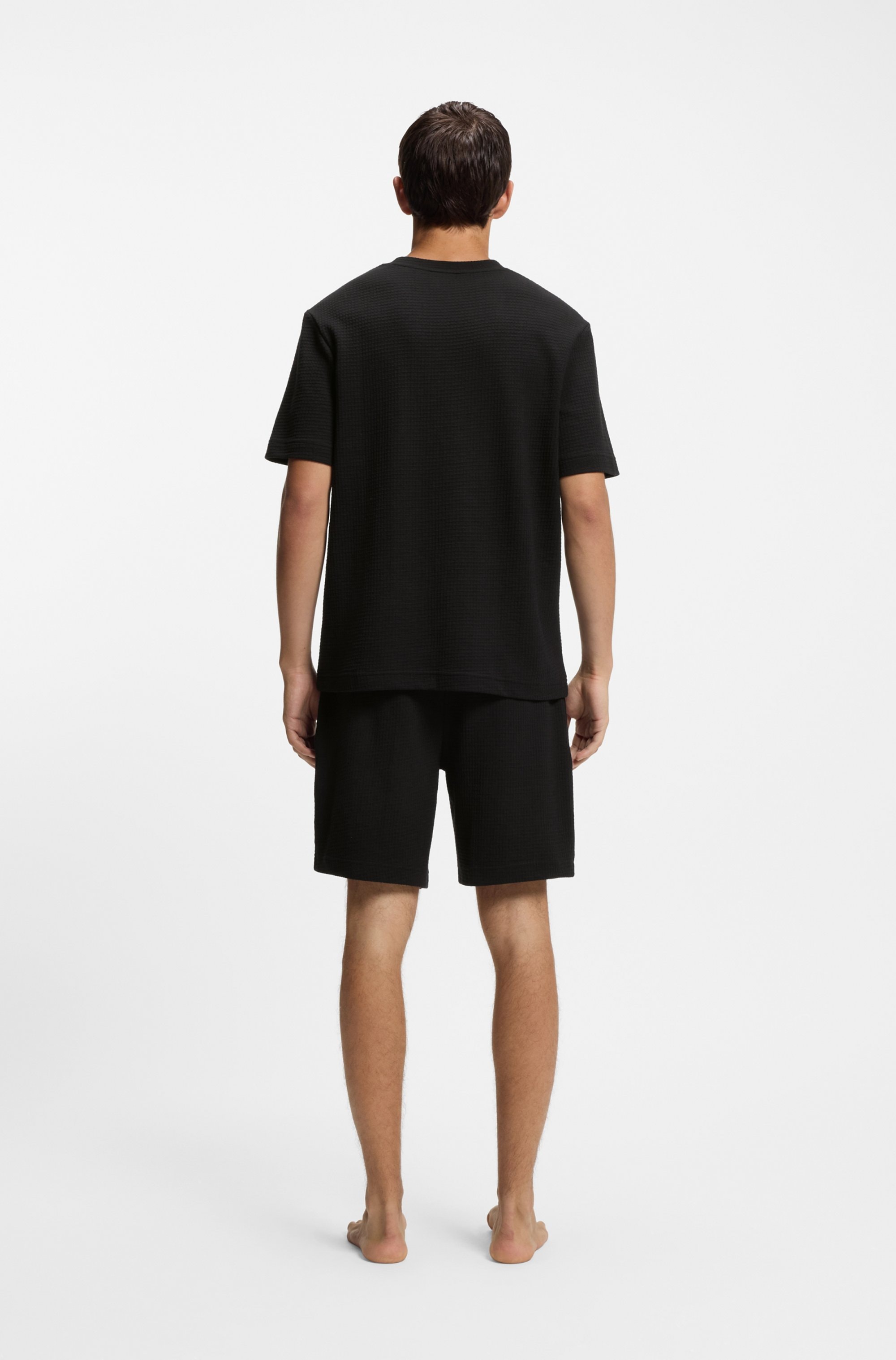 HUGO Underwear T-Shirt »,Austin T-Shirt«, Waffelstruktur und Logo-Stickerei
