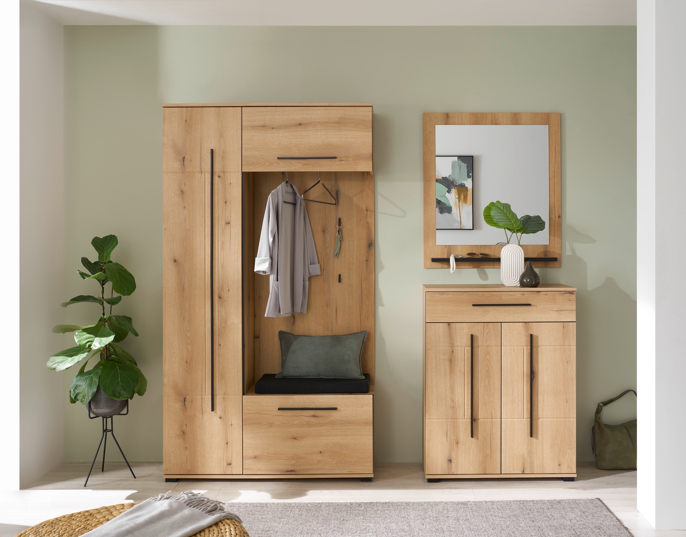 Home affaire Garderoben-Set »Cantara, moderne Garderobe, Komplettset mit viel Stauraum« Komplett-Set, 3 Stk. tlg.