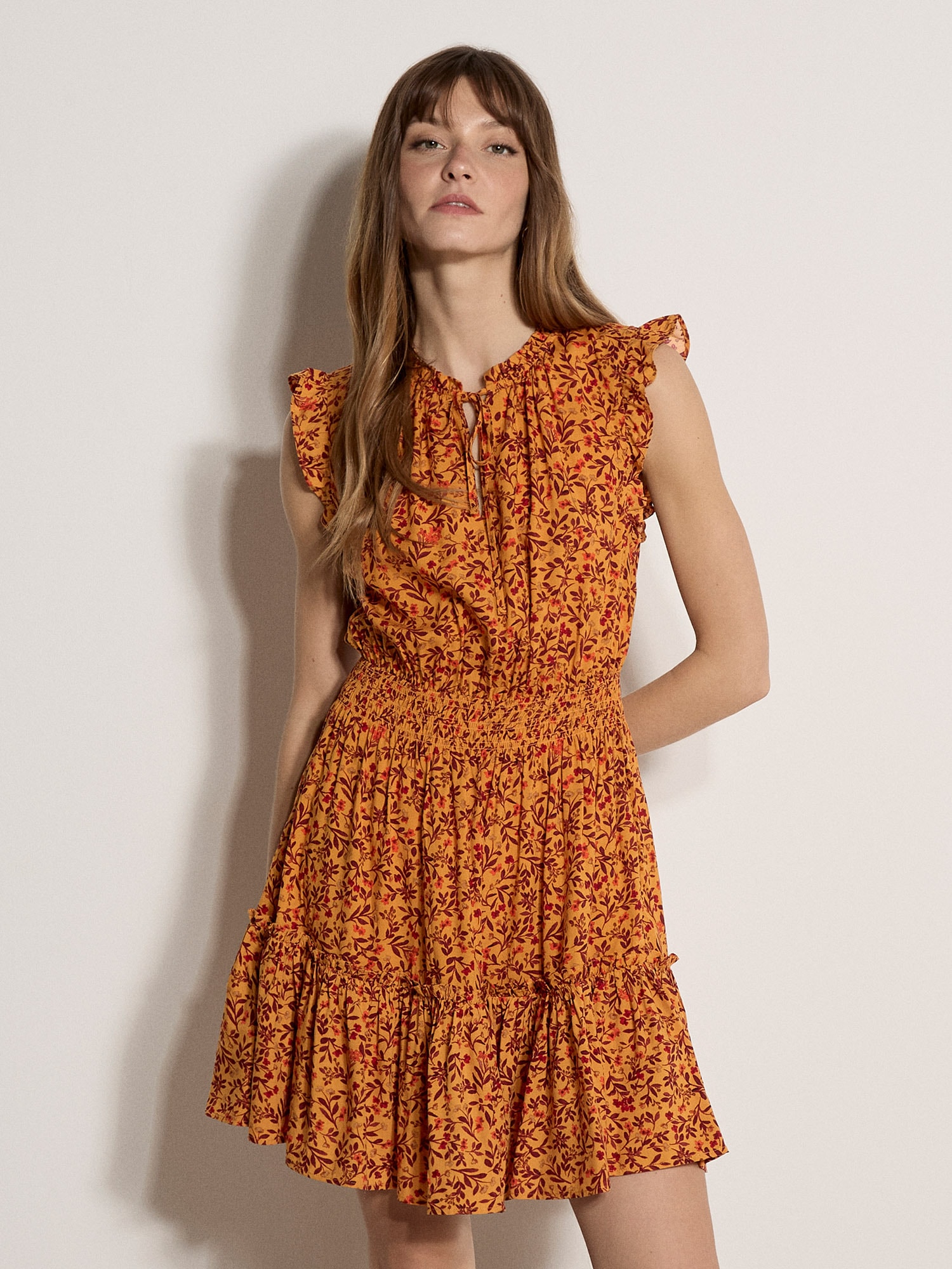 Apricot Minikleid »Minikleid« mit Bindeband,  mit Bindeband