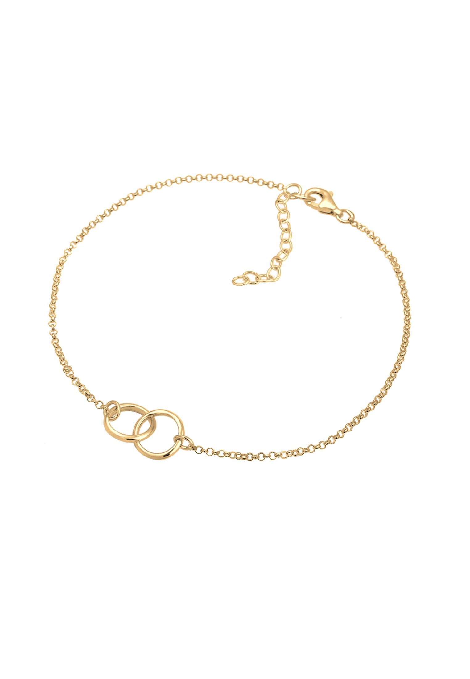Elli Fußkette »Fußschmuck Fußkettchen Geo Kreise Basic Minimal 925 Silber«
