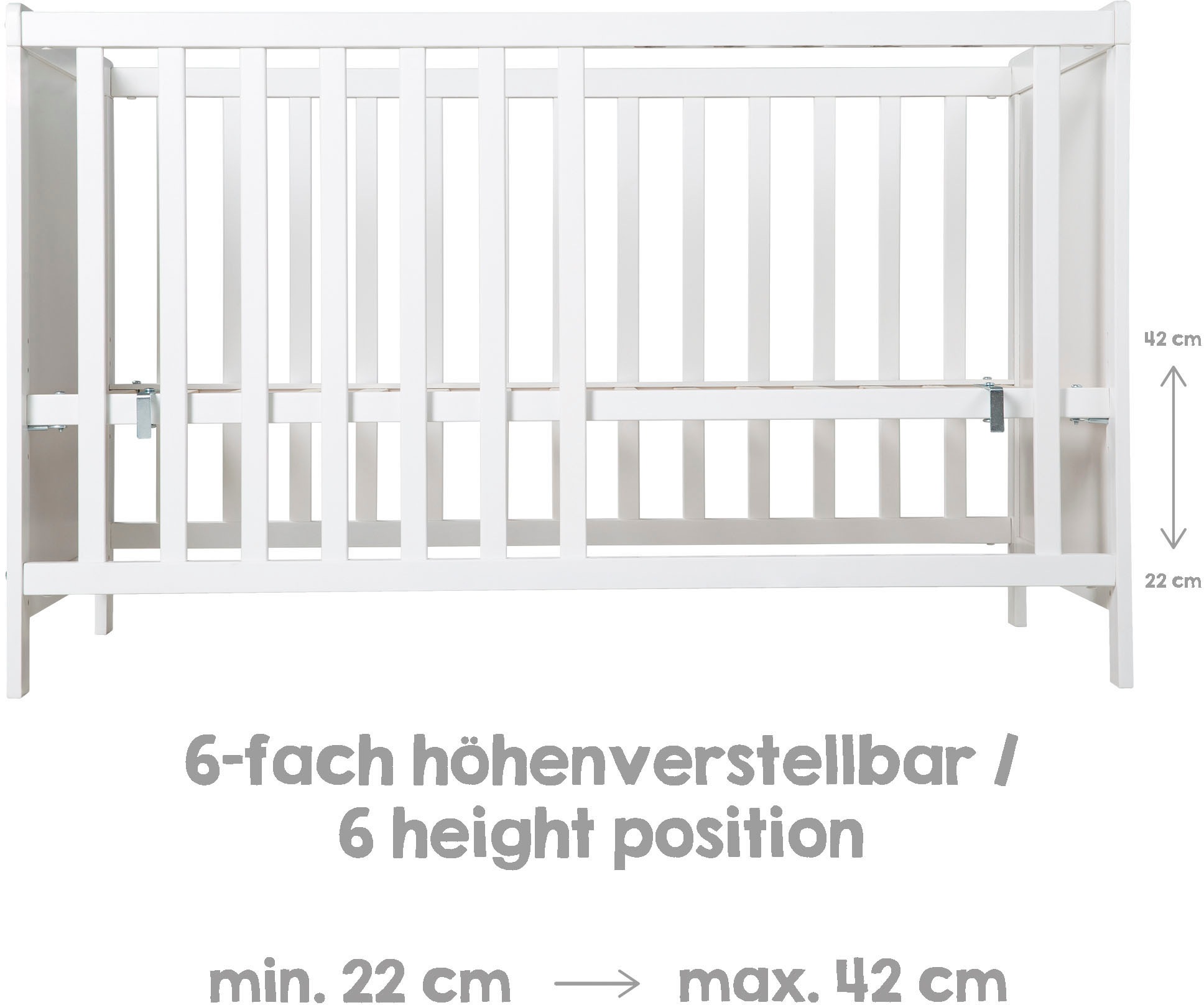 roba® Beistellbett »60x120 cm Universal, weiß«