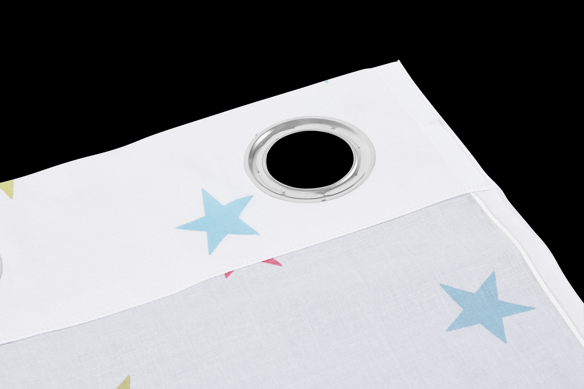 my home Gardine »Stern«, (1 St.), Kindergardine, einseitig mit Sternen bedruckt, halbtransparent