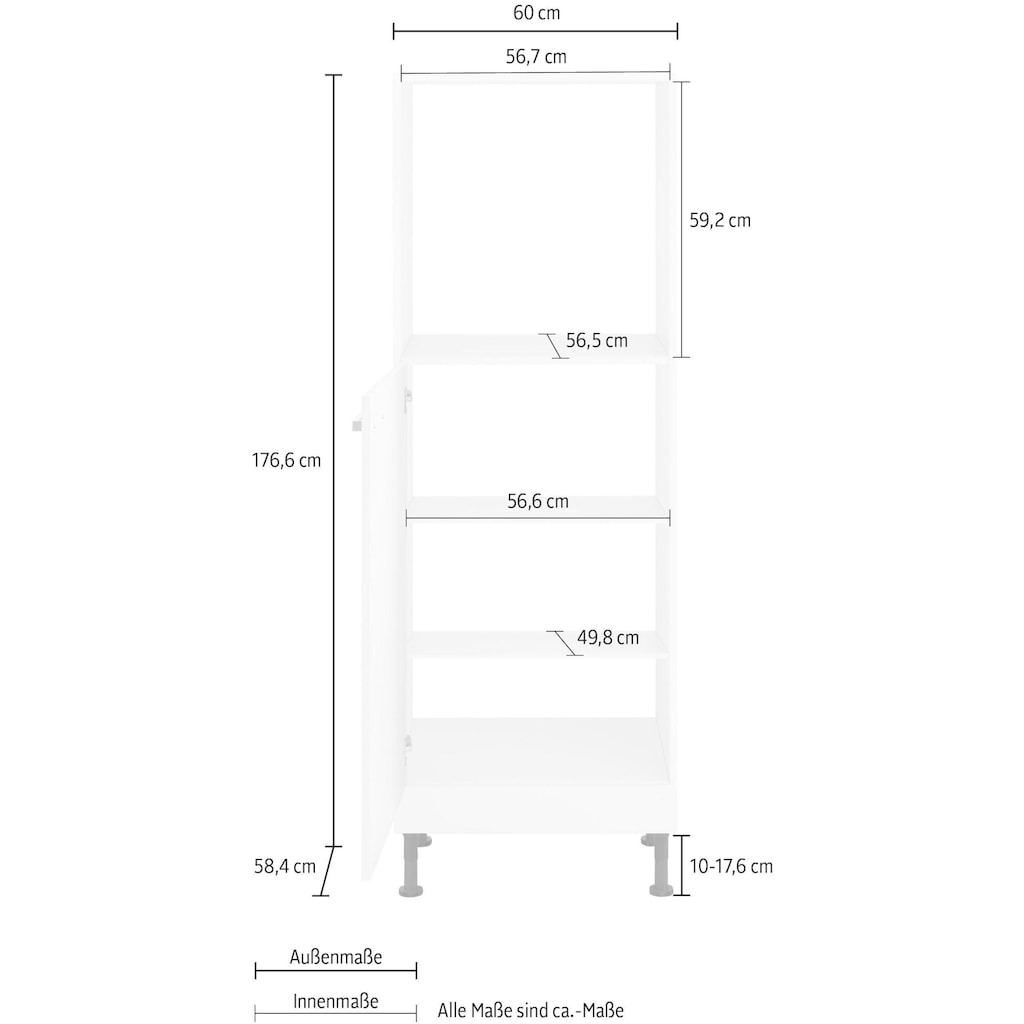 OPTIFIT Backofenumbauschrank »Parma«, Breite 60 cm