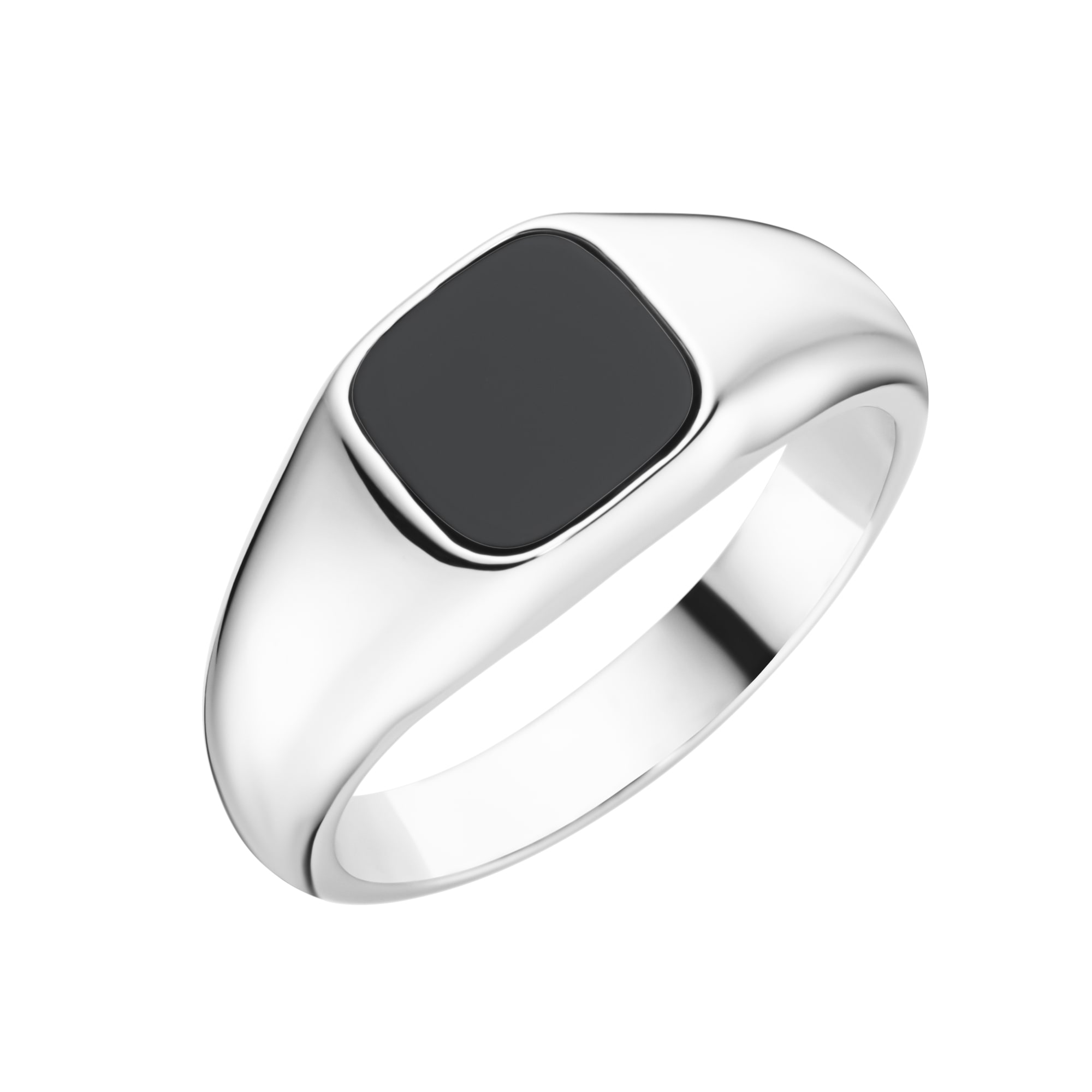 Silberring »Ring Siegelring mit schwarzem Achat, Silber 925«