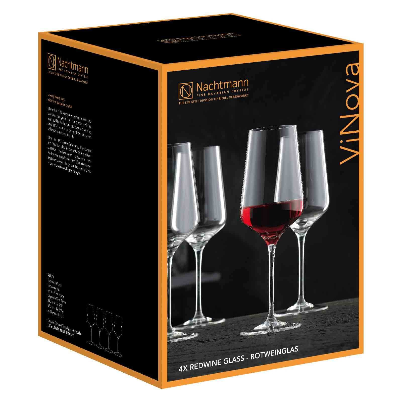Nachtmann Rotweinglas »Rotweingläser ViNova 550 ml 4er Set transparent«