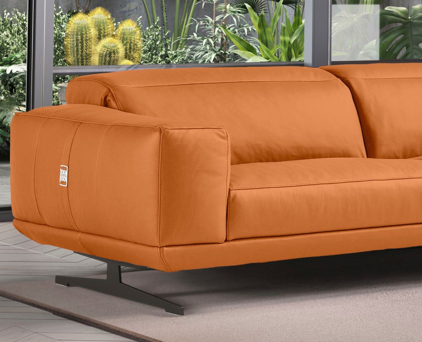 Egoitaliano 3-Sitzer »Gloria, super bequem, hochwertige Verarbeitung, edles Design, Megasofa«, beidseitig verstellbare Rückenelemente, mit Designmetallfüßen
