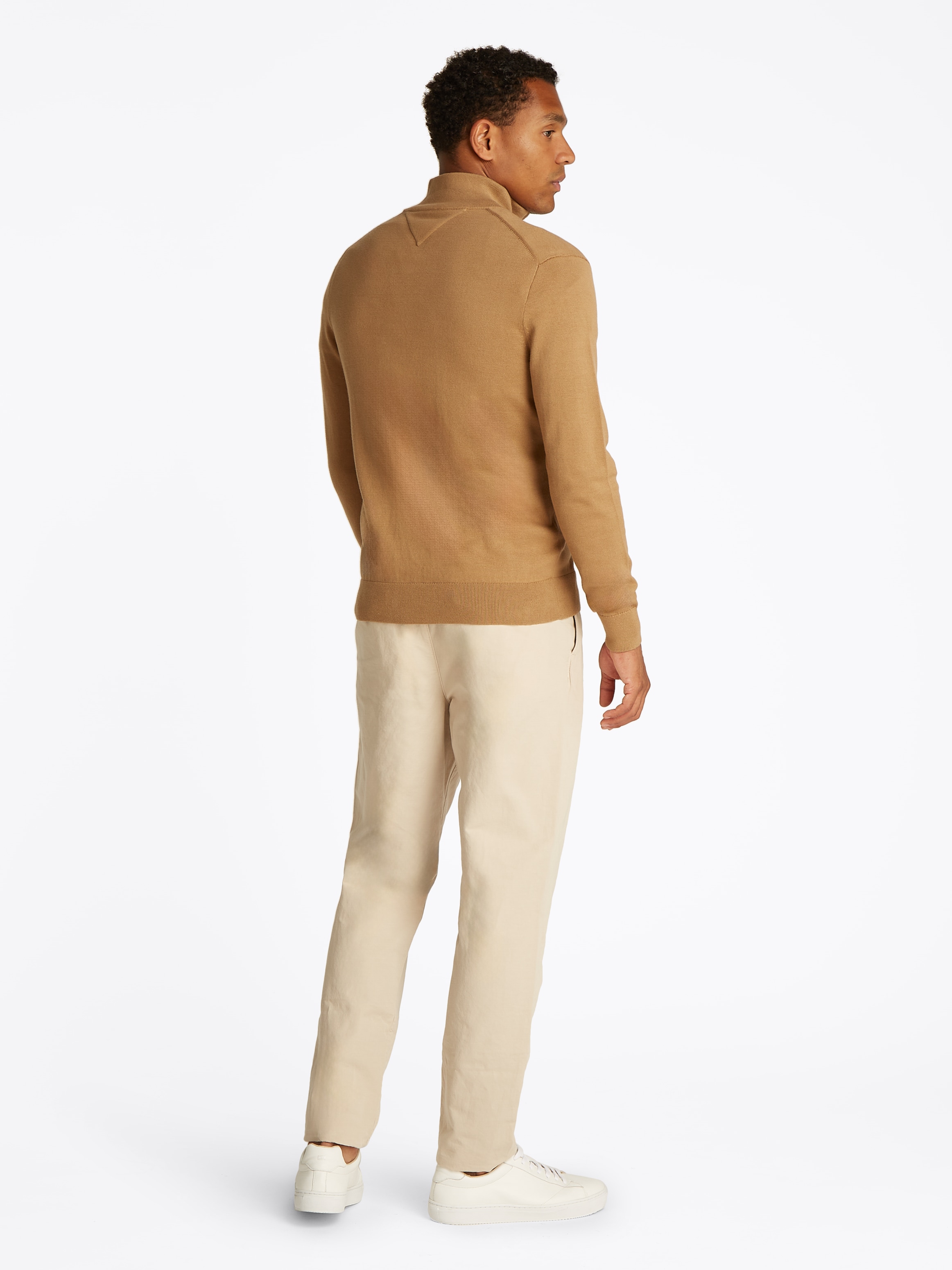 Tommy Hilfiger Strickjacke »ESSENTIAL COTTON ZIP THRU«, mit Logostickerei