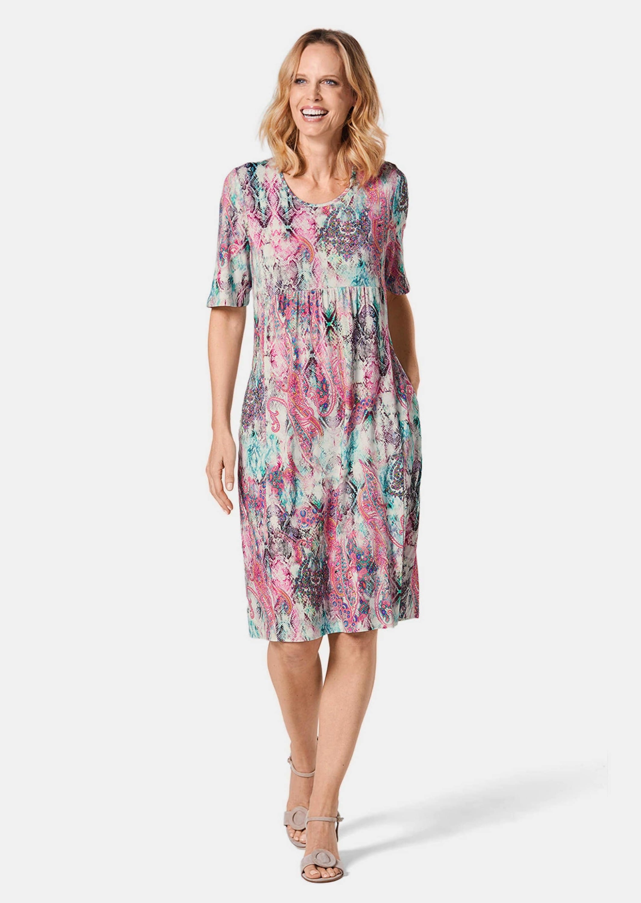 GOLDNER Jerseykleid »Elastisches Jerseykleid mit modischem Druck«