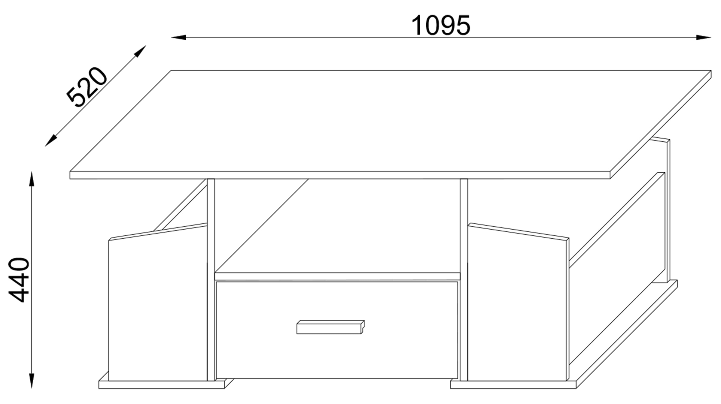 VCM Beistelltisch »Holz Sofatisch Couchtisch Schublade Junata«