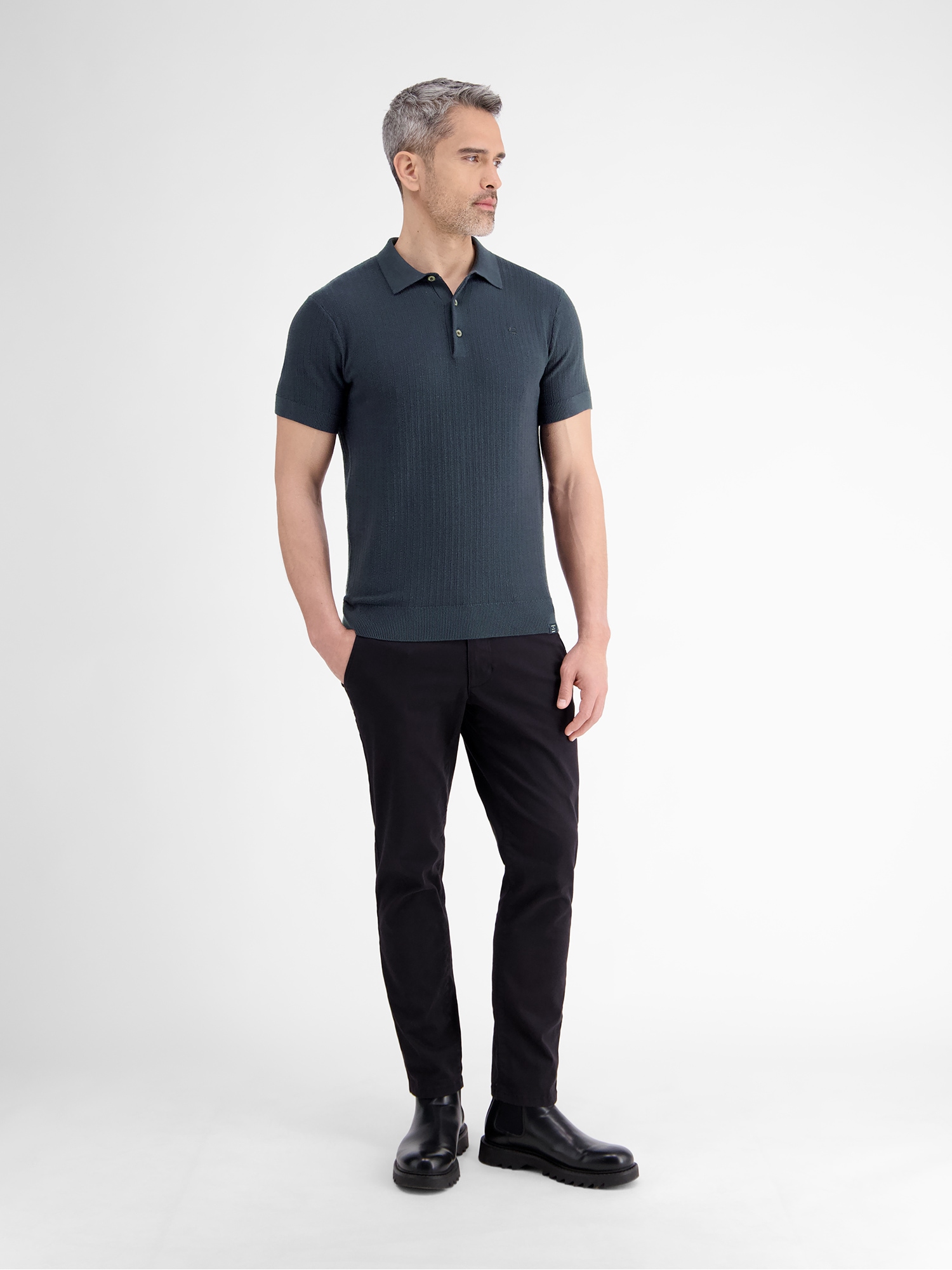 LERROS Poloshirt »LERROS Strick-Polo mit klassisch geknöpftem Kragen«