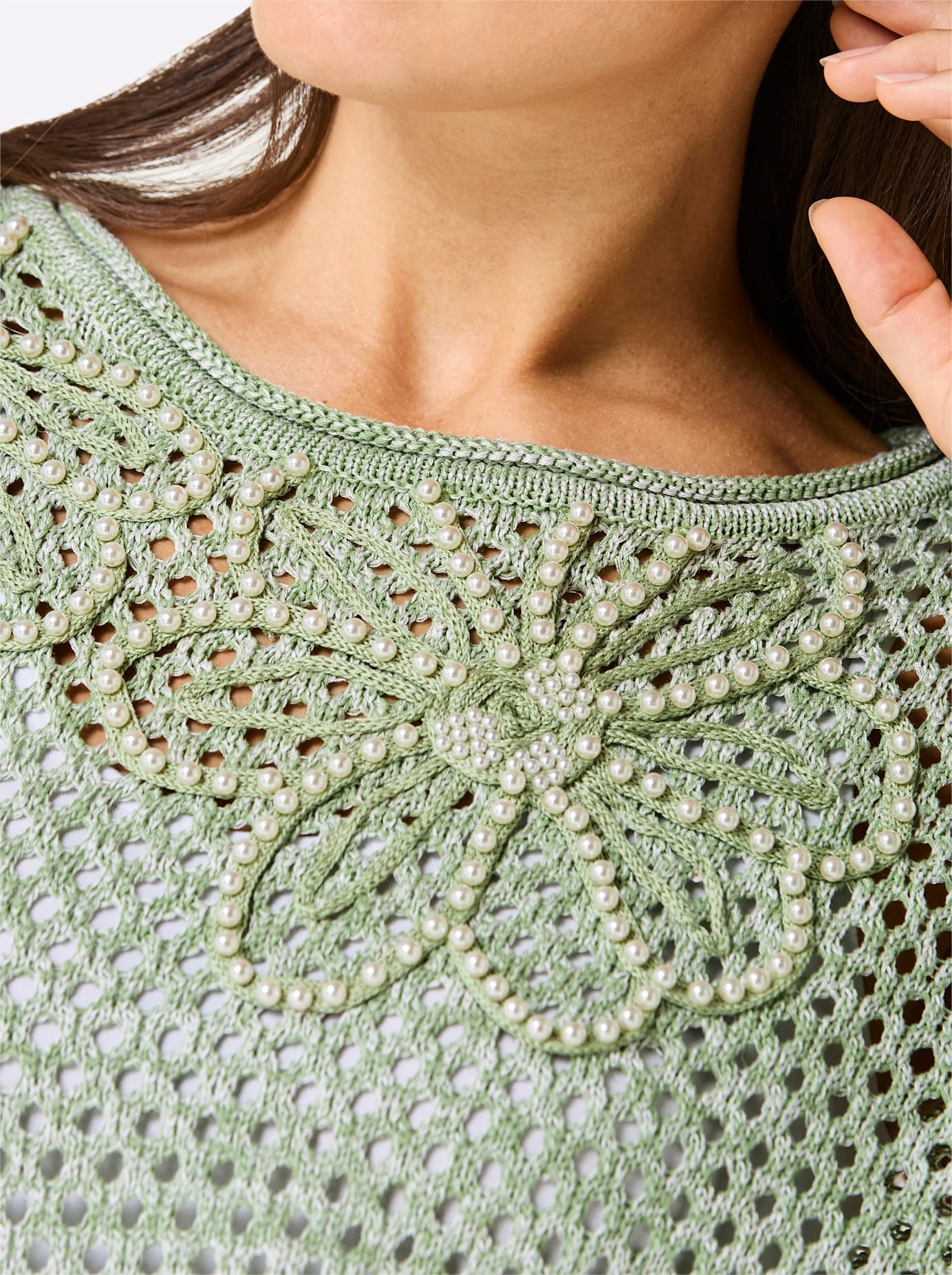 CREATION L PREMIUM Ajourpullover »Lyocell-Mix-Pullover«