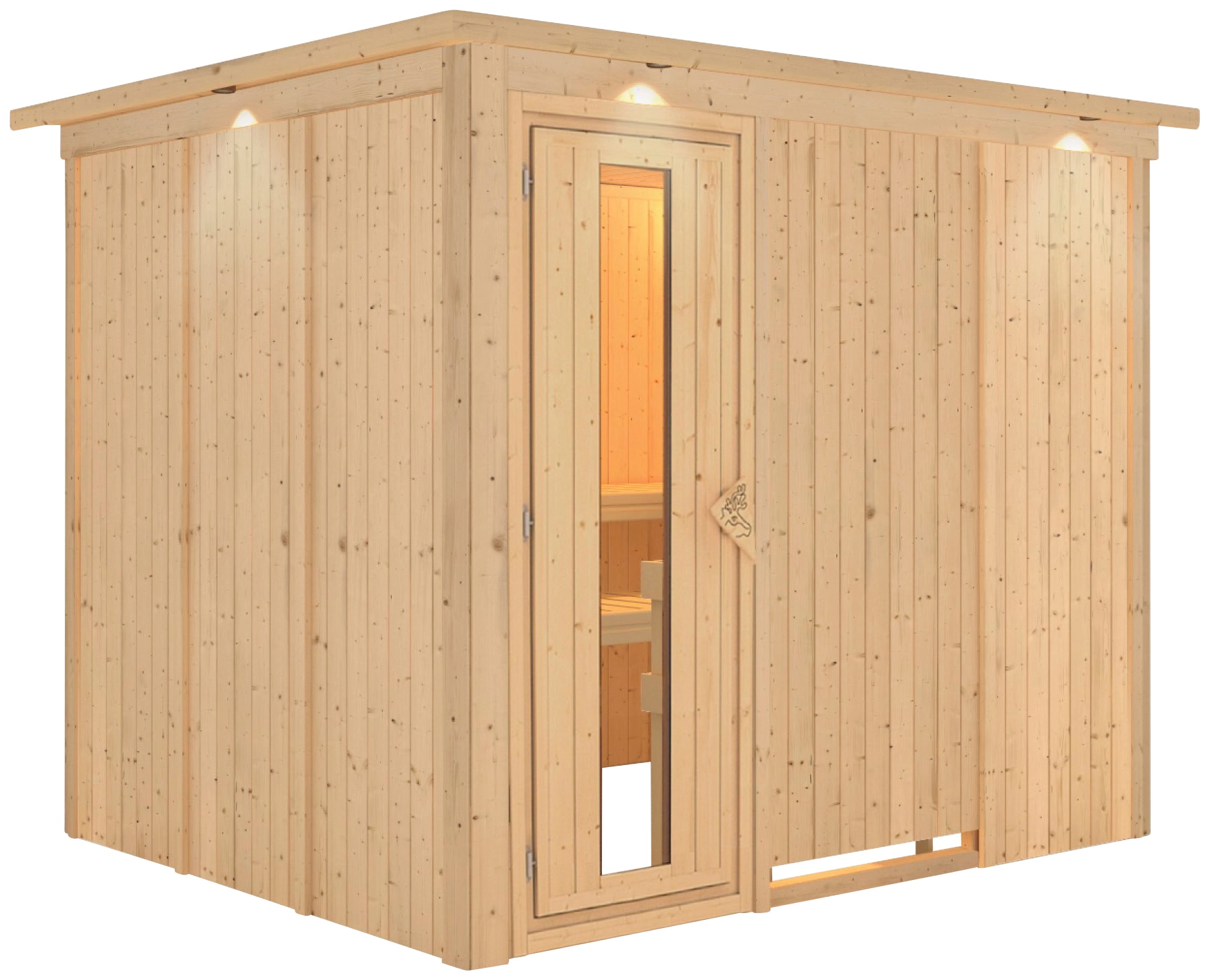 Karibu Sauna »Gitte« Set,  Ofen 9 kW integr. Strg