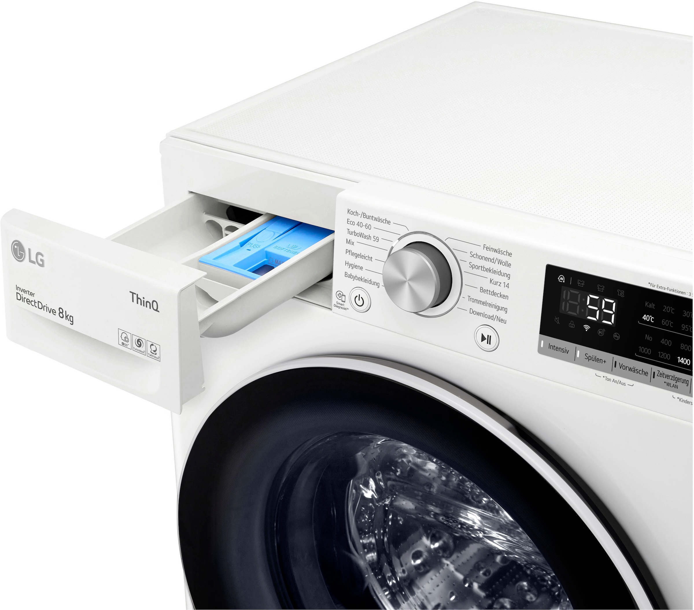 LG Waschmaschine »F4WV408S0B«, F4WV408S0B, 8 AquaLock® U/min, OTTO Shop Vollwasserschutz im kg, 1400 Online