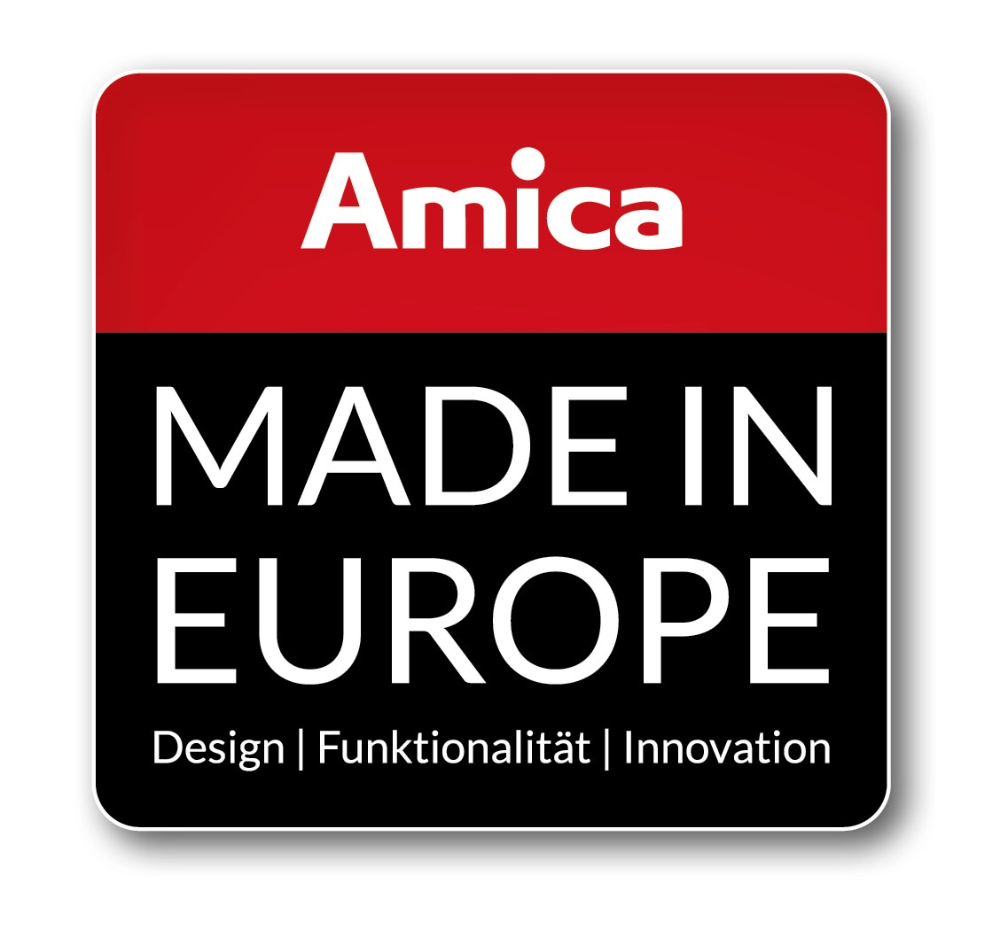 Amica Elektro-Herd-Set »EHC 12921 SM«, mit Backauszug, Ofen mit 11 Programmen und zweistufig ausziehbaren Backblechschienen.