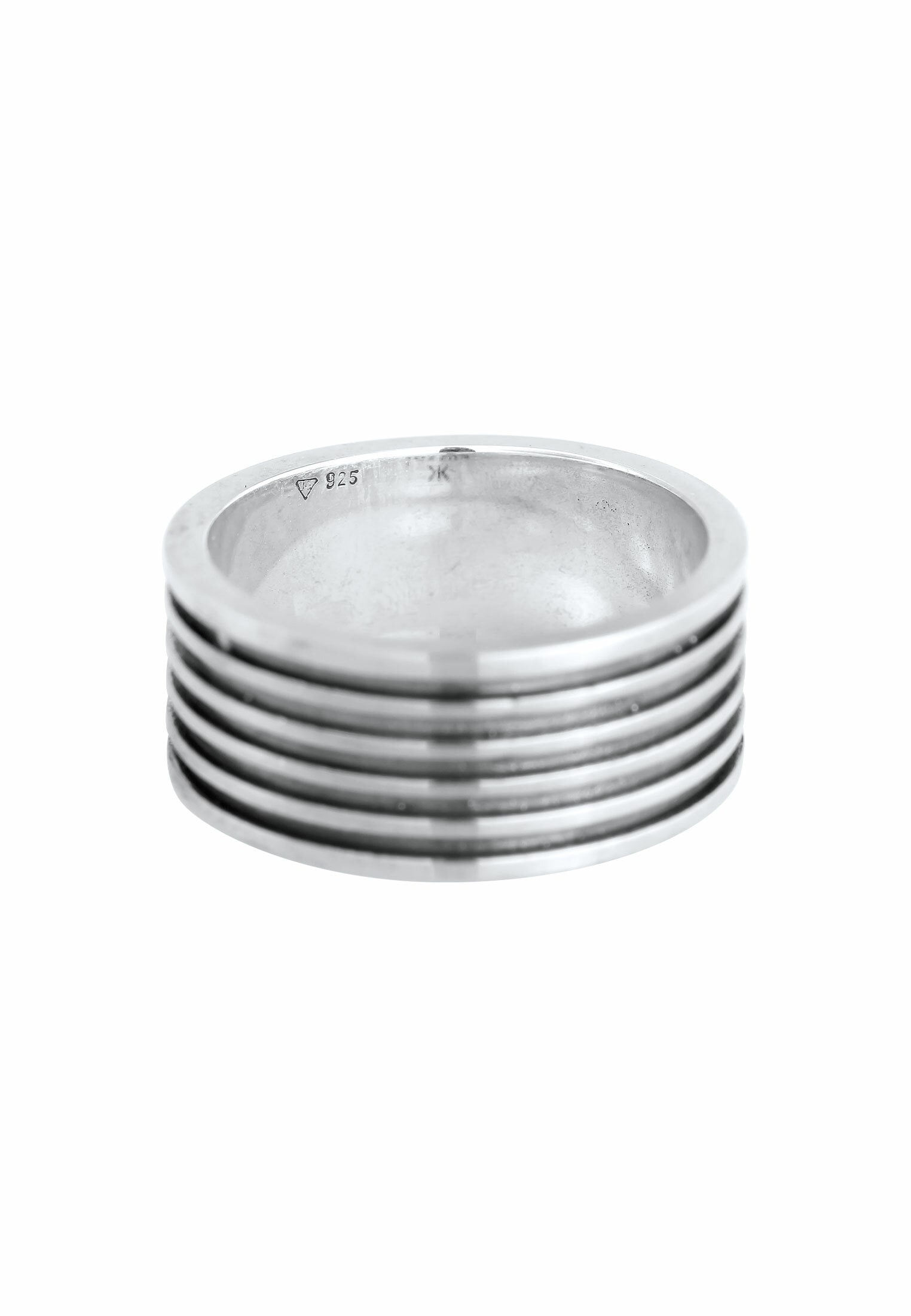 Kuzzoi Silberring »Ring Herren Bandring Massiv Rillen 925 Silber«