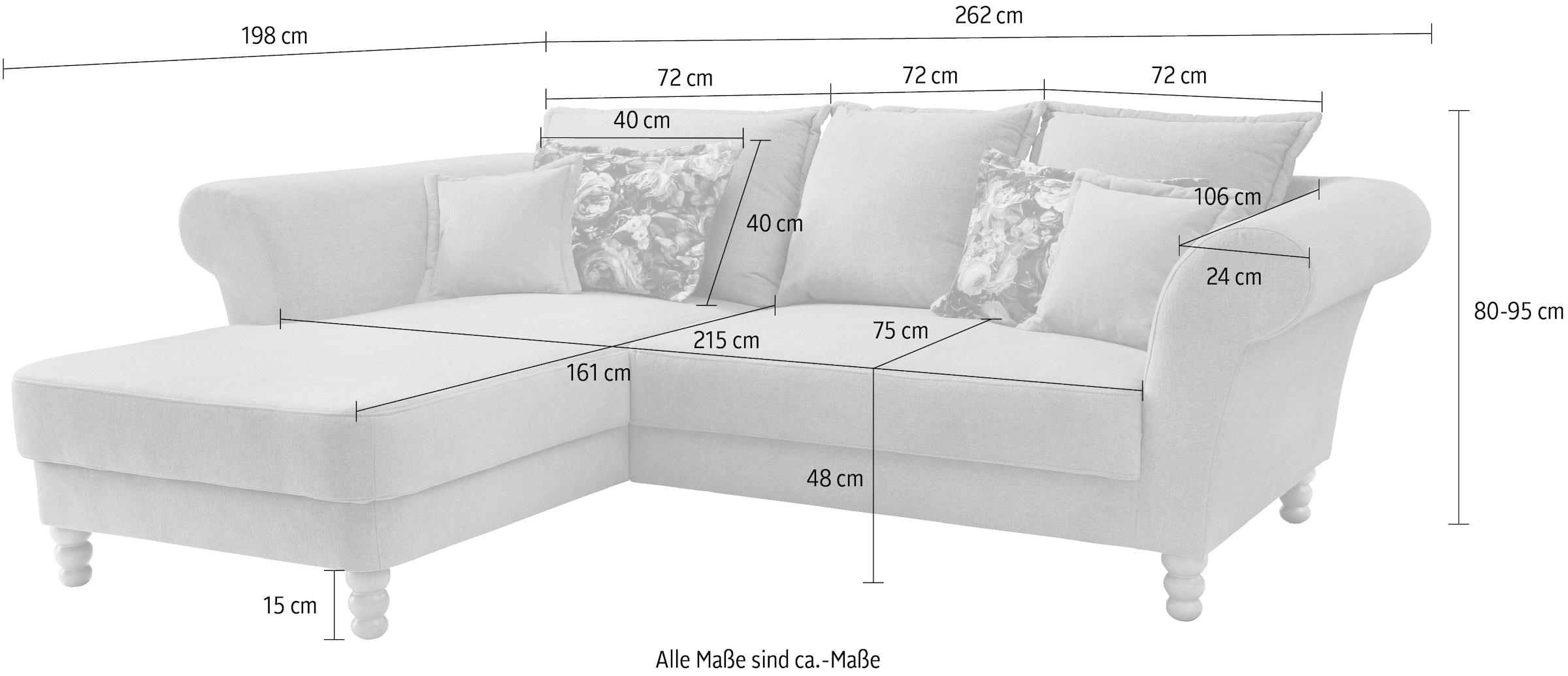 Home affaire Ecksofa »Tassilo Mega Polsterecke mit Kaltschaum im Sitz, bequem, L-Form«