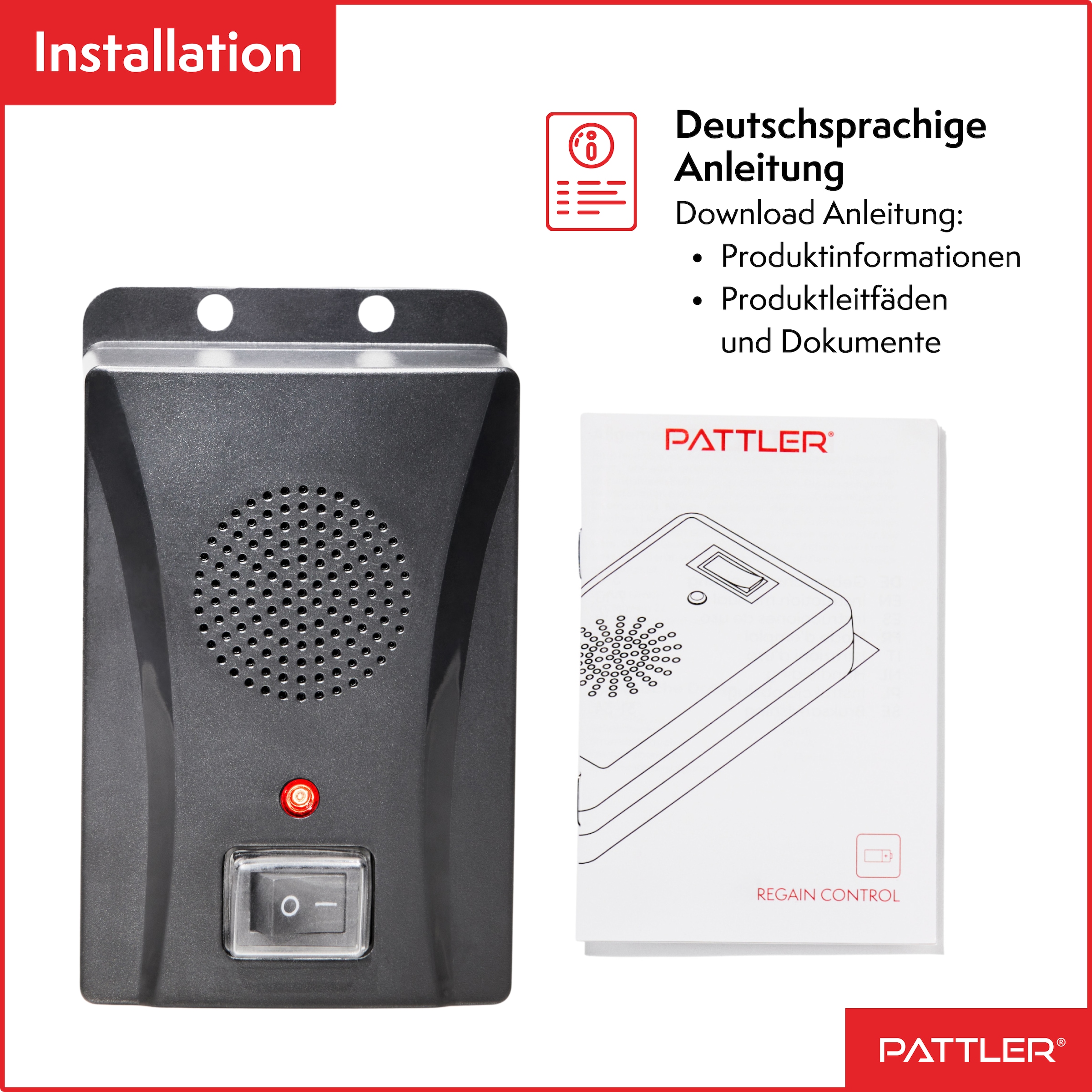 Pattler Ultraschall-Tierabwehr »Marderabwehr an Fahrzeug, Carport oder Stellplatz« 2 Geräte für ca. 80 m²