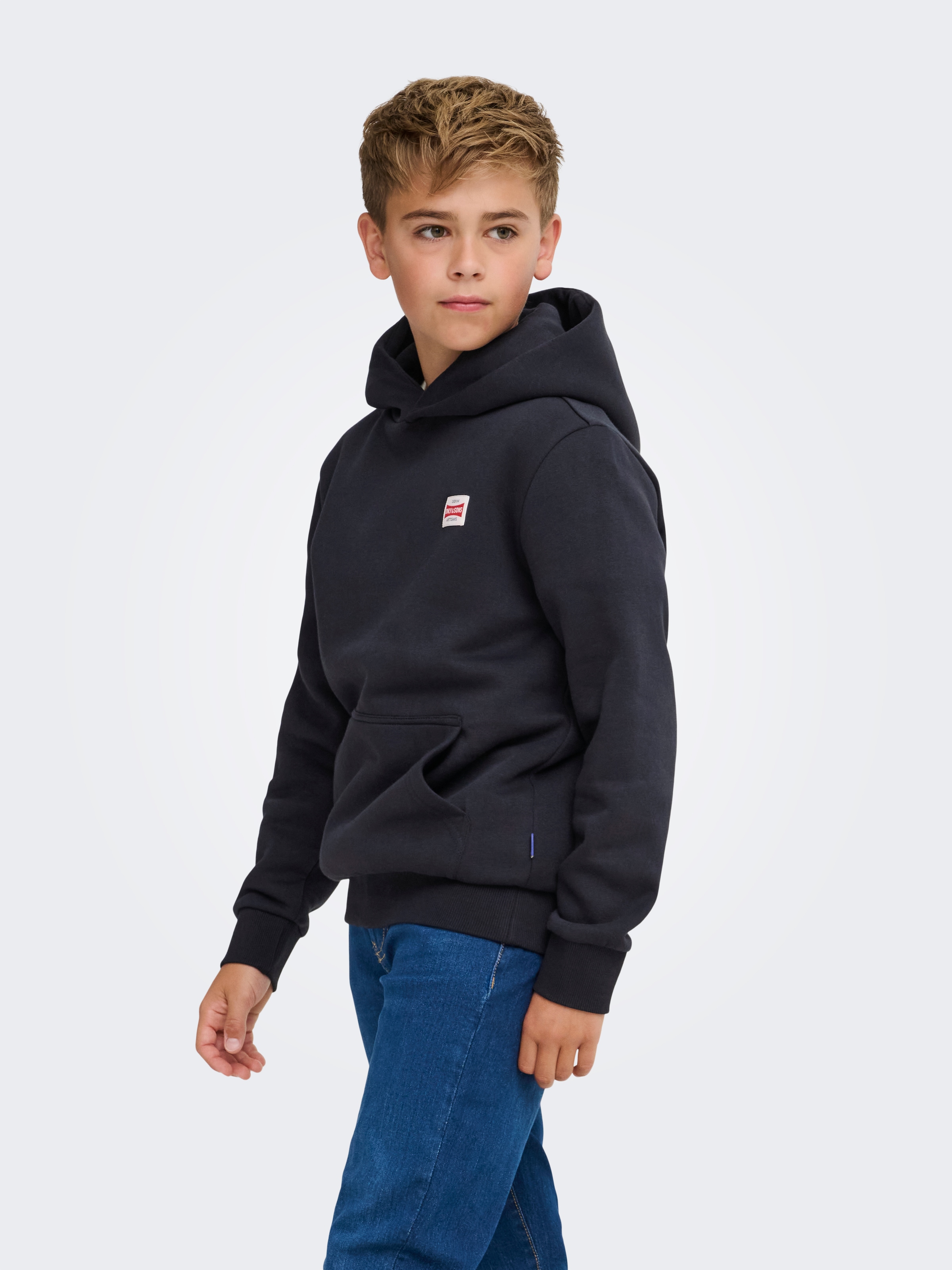 ONLY & SONS junior Kapuzensweatshirt »OSJCERES HOODIE LABEL SWT«, Baumwollmischung, regular fit
