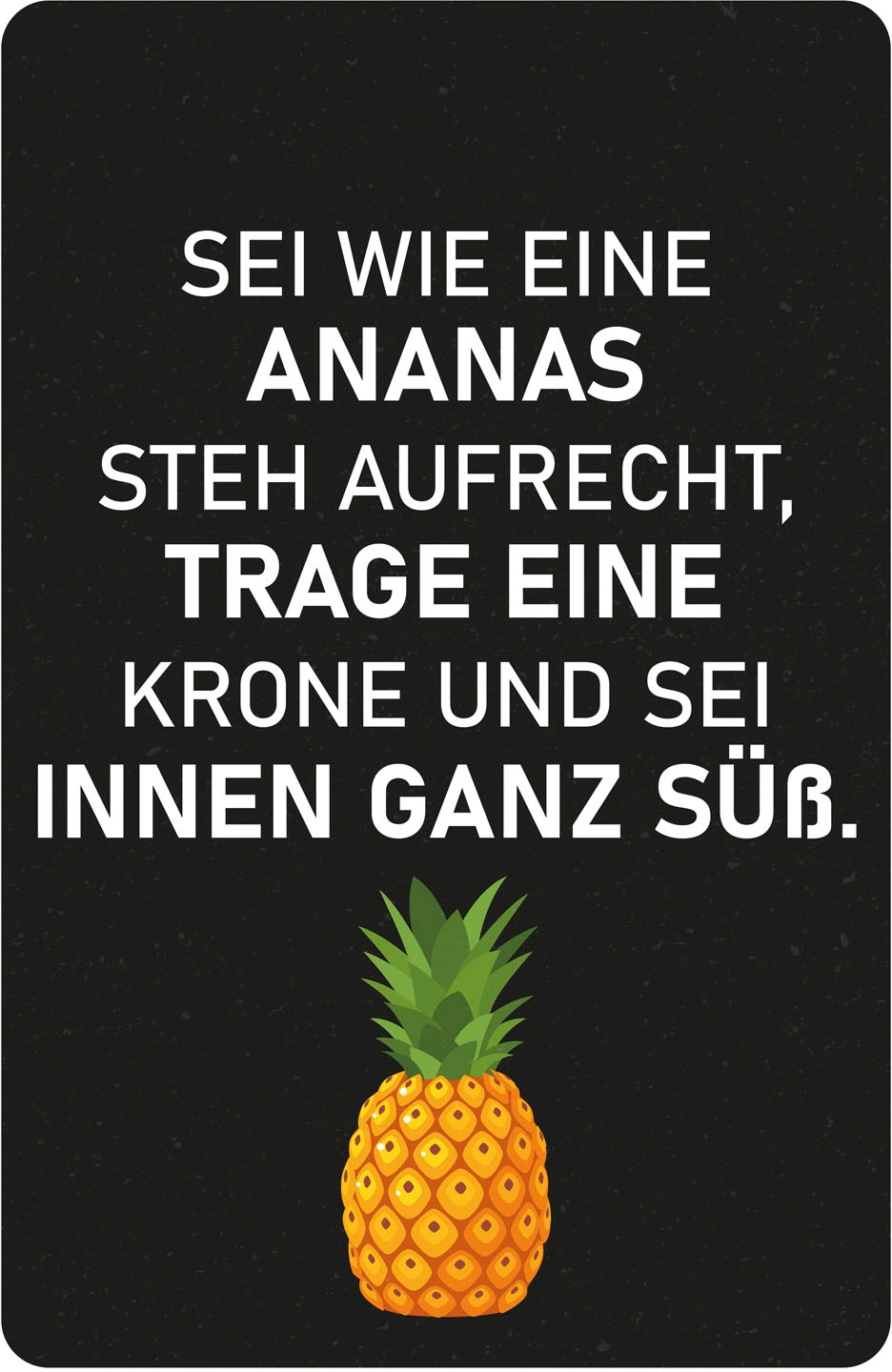 queence Metallbild »Ananas«, (1 St.), Stahlschilder
