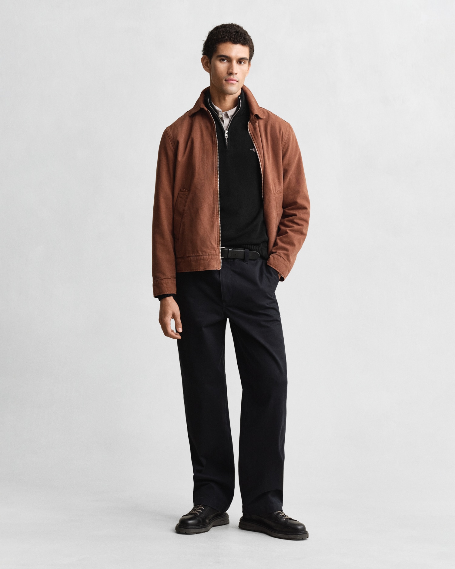 Gant Troyer »CASUAL COTTON HALF ZIP« mit grafischer Logostickerei auf der Brust