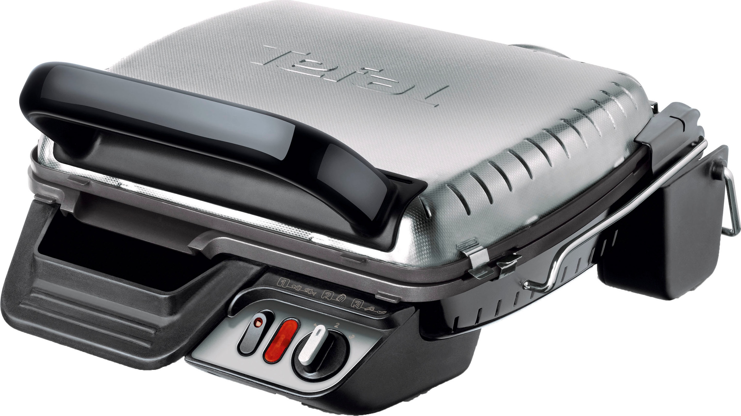 Tefal Kontaktgrill »GC3060 3in1« 2000 W Mit Überback-Funktion, Aufklappbar als Tischgrill/BBQ in grau