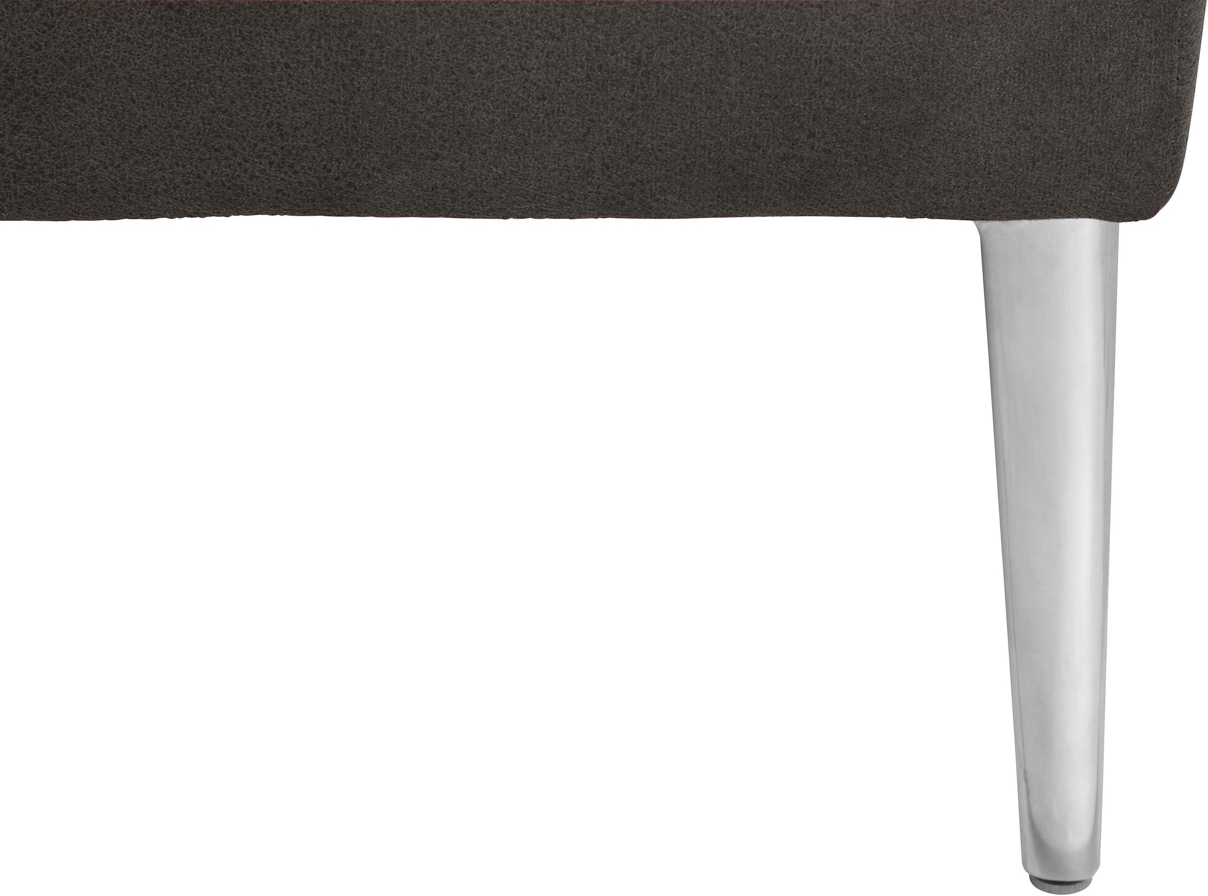 W.SCHILLIG Ecksofa »enjoy&MORE, Designsofa, elegant und bequem, L-Form«, mit Sitztiefenverstellung, Füße Chrom glänzend, Breite 310 cm