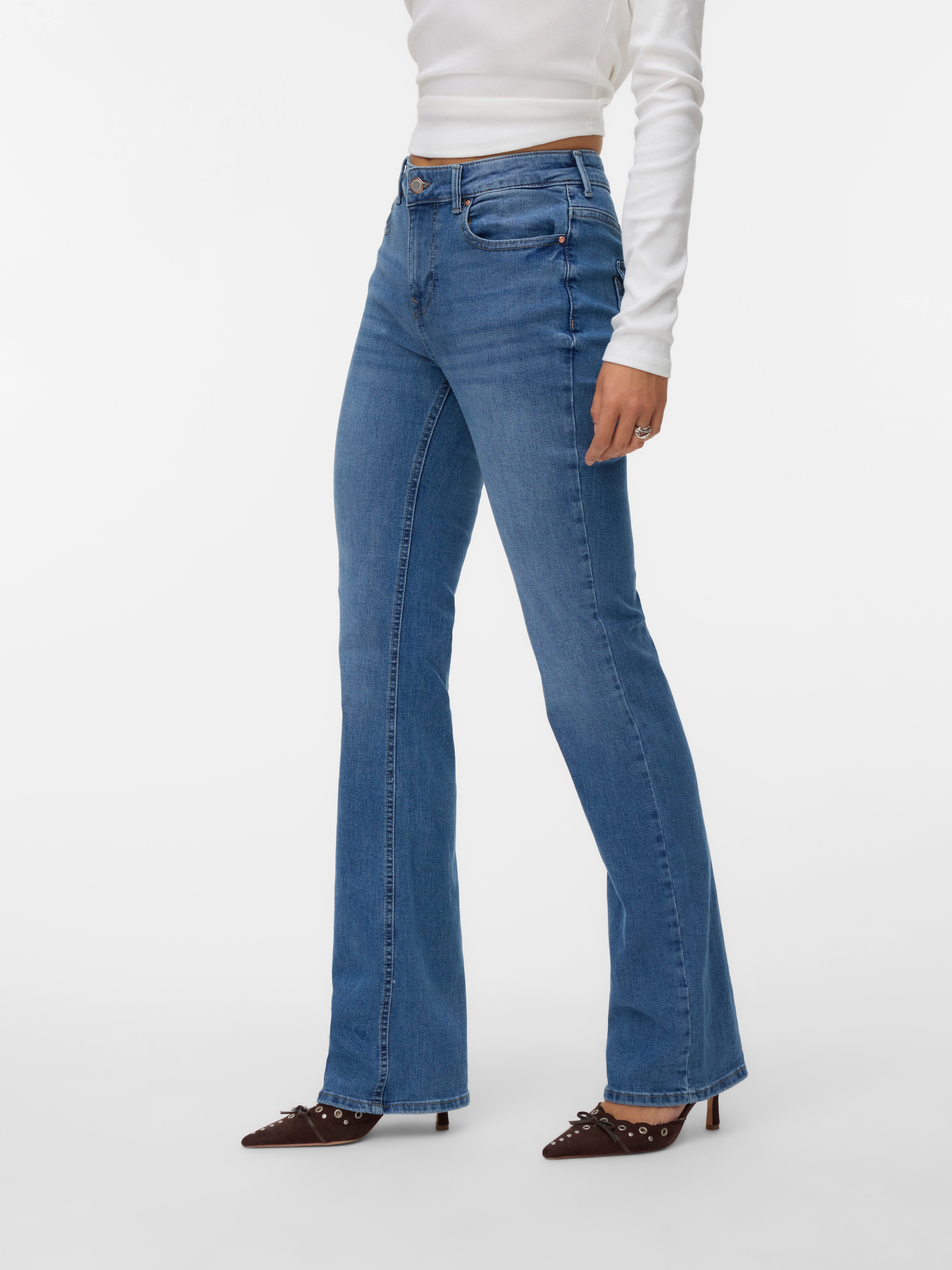 Vero Moda Bootcut-Jeans »VMFLASH MR FLARED POCKET JNS RA3042 NOOS«