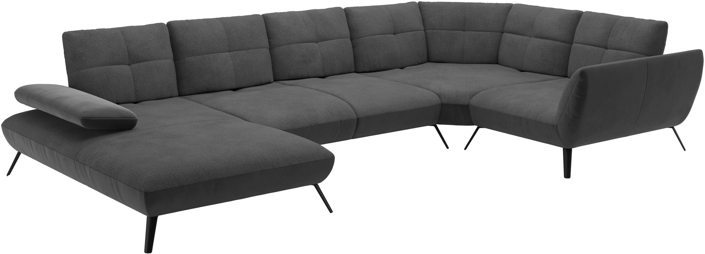 Places of Style Wohnlandschaft »Mikado U-Form«, inkl. Sitztiefenverstellung und Armteilverstellung