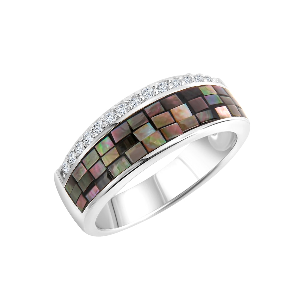 Firetti Fingerring »Schmuck Geschenk Silber 925 Silberring Mosaik«