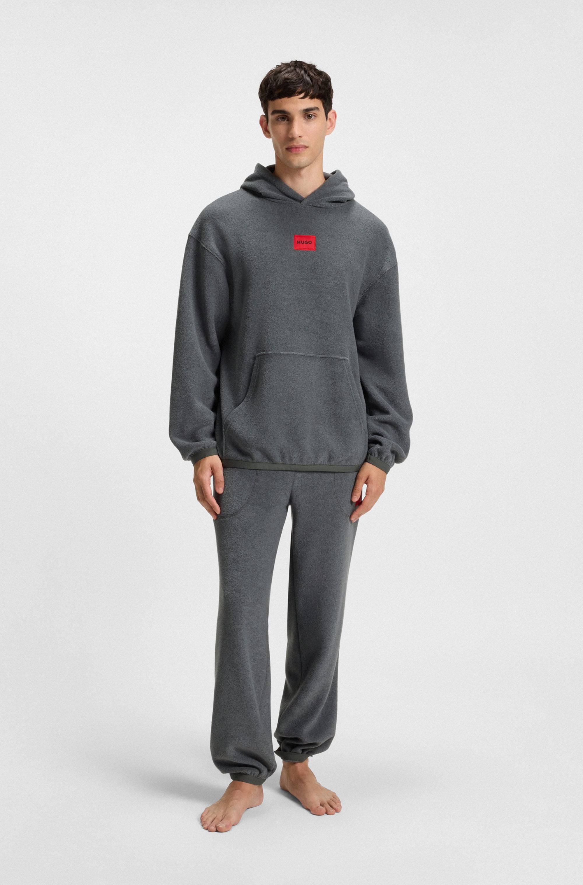 HUGO Underwear Hoodie, Relaxed Fit, Fleece-Qualität