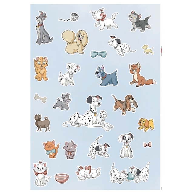 Komar Wandtattoo »Disney Cats and Dogs«, (27 St.), 50x70 cm (Breite x  Höhe), selbstklebendes Wandtattoo bestellen online bei OTTO