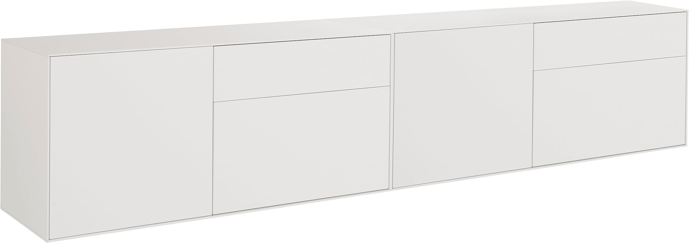 LeGer Home by Lena Gercke Lowboard »Essentials«, (2 St.), Breite: 254cm, MDF lackiert, Push-to-open-Funktion
