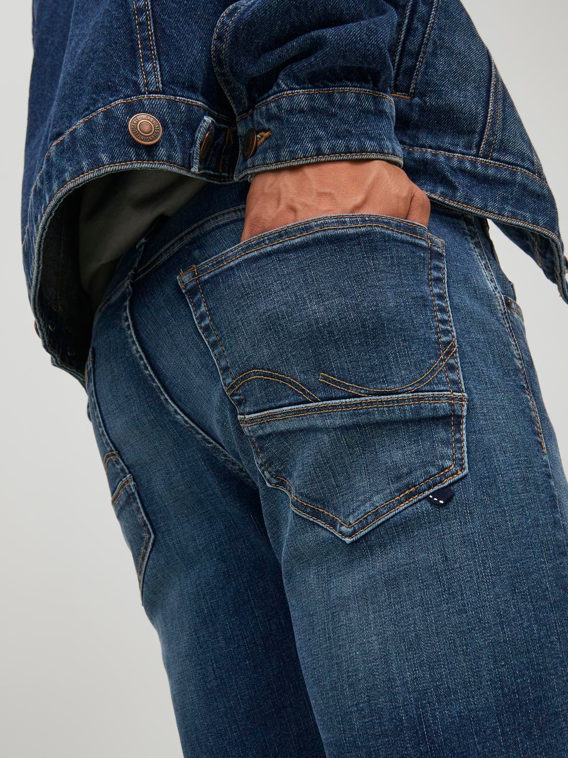 Jack & Jones Slim-fit-Jeans »JJIGLENN – Slim-Fit-Jeans mit niedriger Leibhöhe« Used, modisch, slim fit, Denim/Jeans