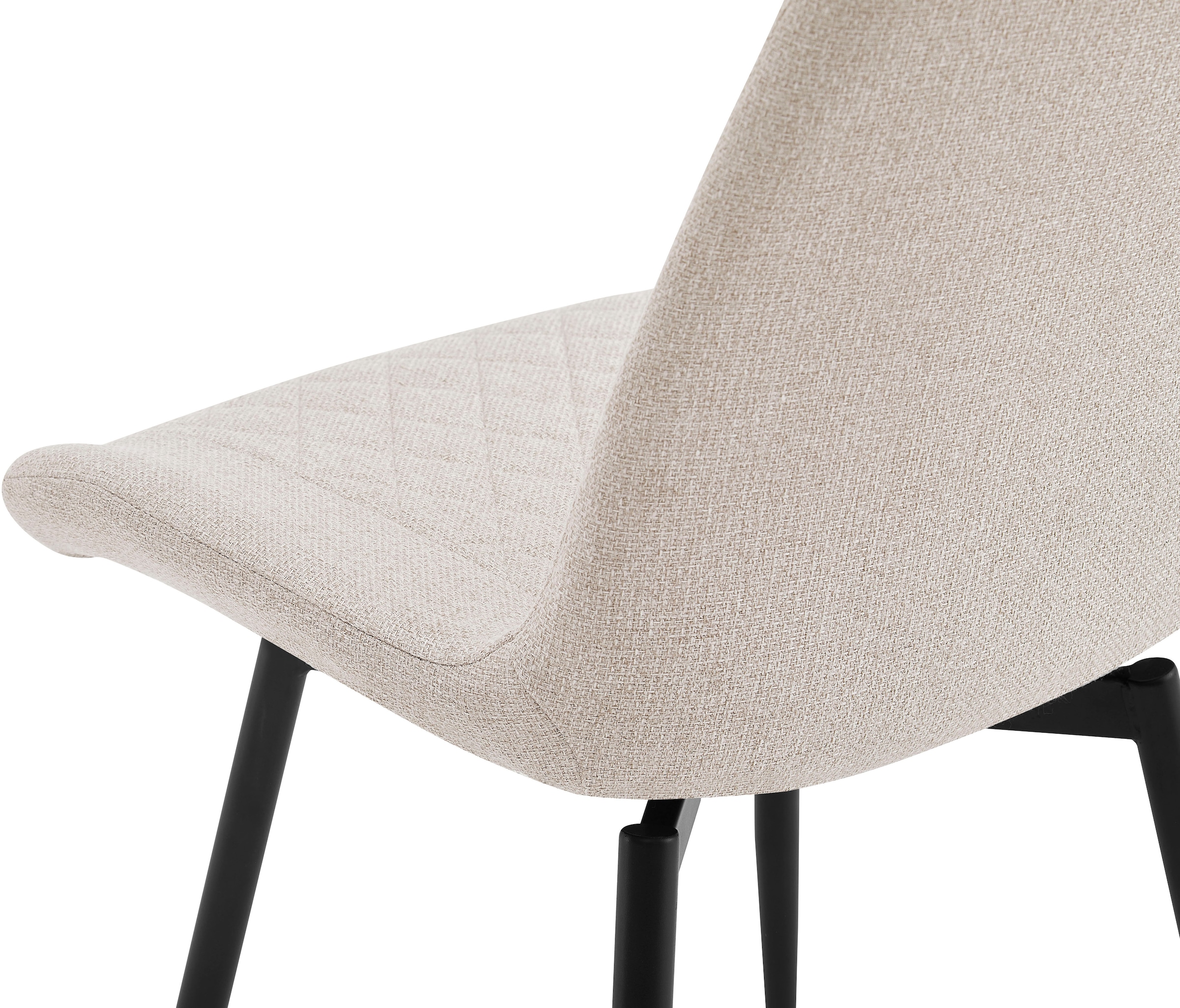 OTTO home Esszimmerstuhl »Juniper, 2er-Set« () 2 Stk.Stuhl aus Webstoff mit moderner Rautensteppung und 360° Drehfunktion