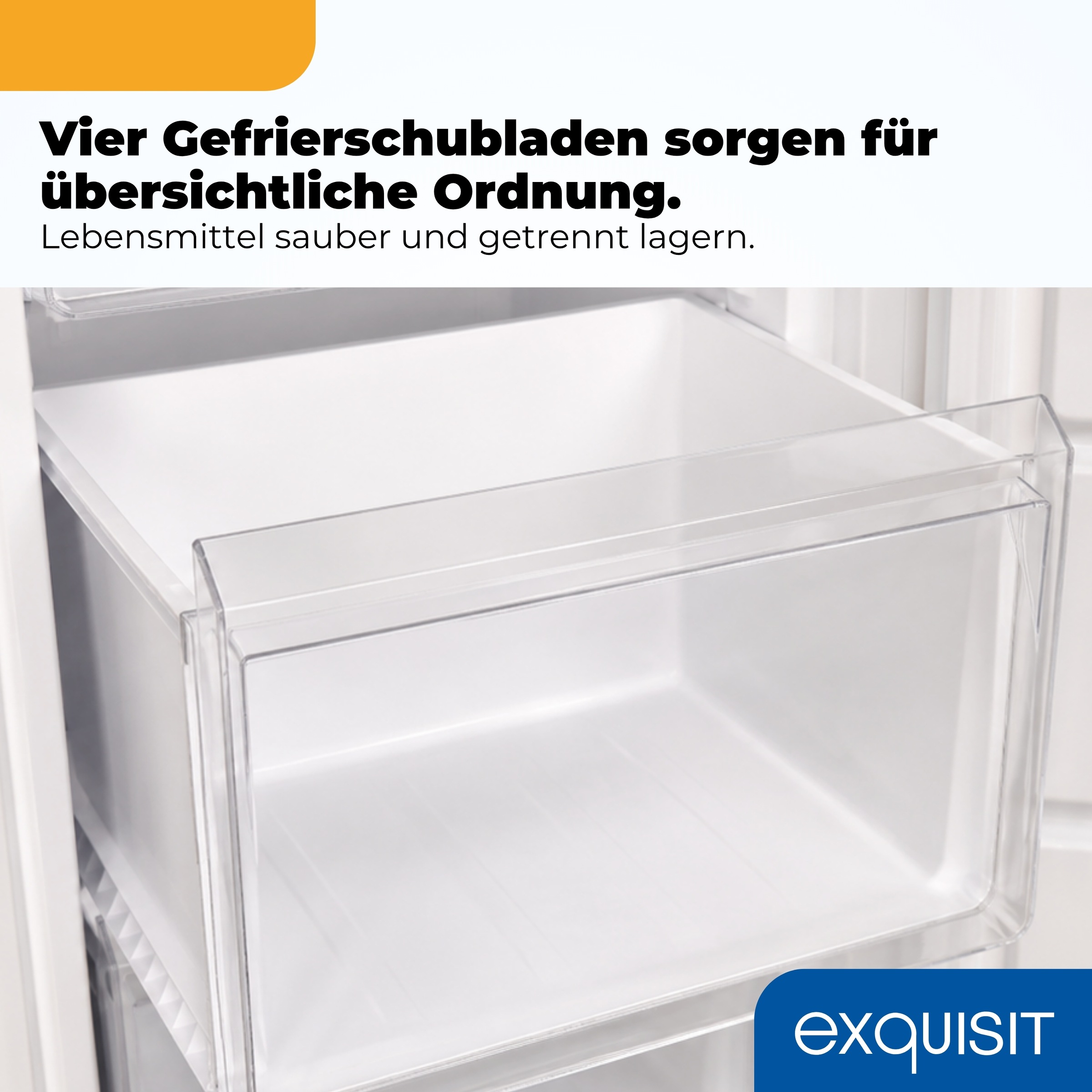 exquisit Gefrierschrank »GS271-NF-H-040C« 170 cm hoch 54,5 cm breit Viel Platz, starke Gefrierleistung & flexible Anpassung für den Alltag