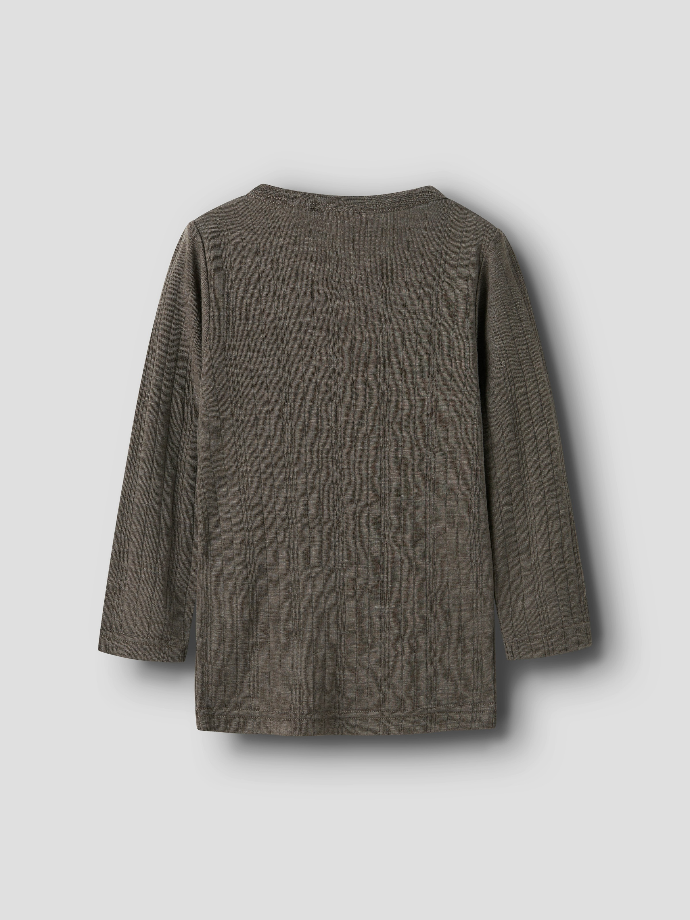 Name It Langarmshirt »NMMWANG WOOL NEEDLE LS TOP SOLID NOOS« aus reiner Merinowolle
