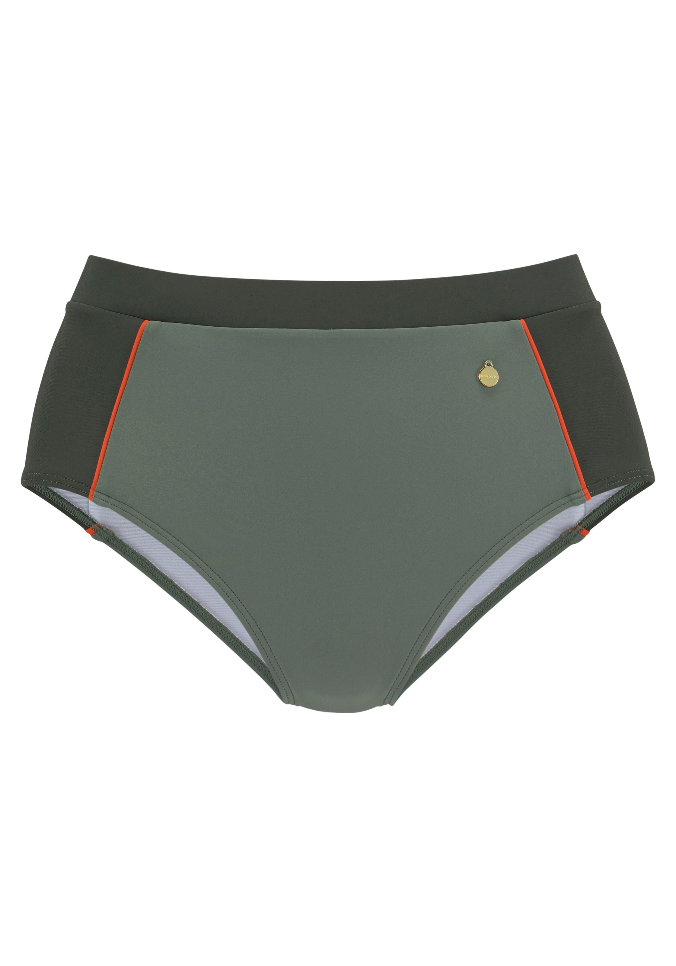 LASCANA Highwaist-Bikini-Hose »Yuna« mit kontrastfarbenen Einsätzen