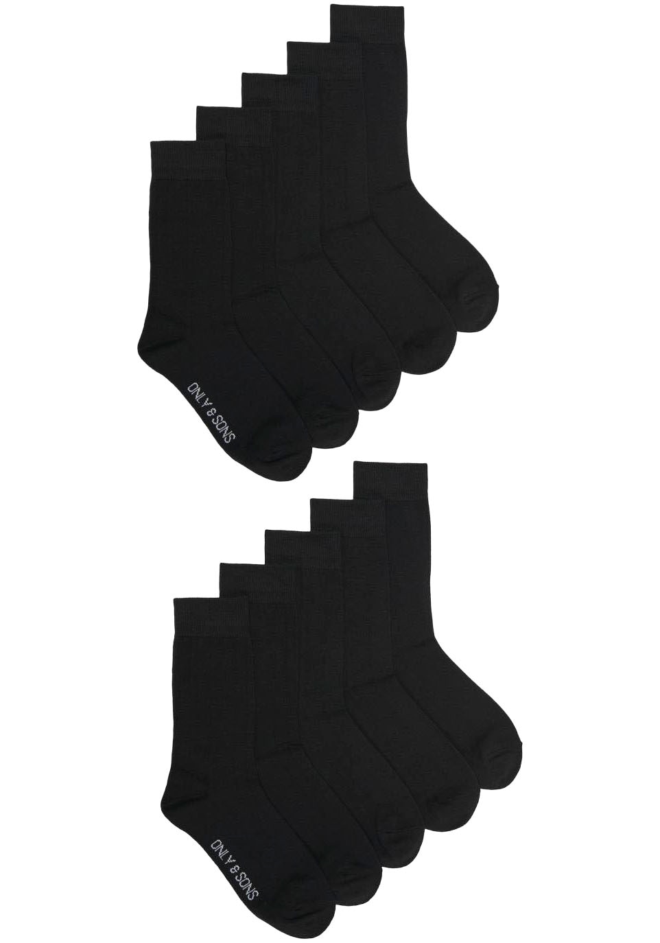 ONLY & SONS Freizeitsocken »ONSFINCH BASIC SOCK 10-PACK NOOS« Packung, 10 Paar tlg. Baumwollmischung, Einheitsgröße